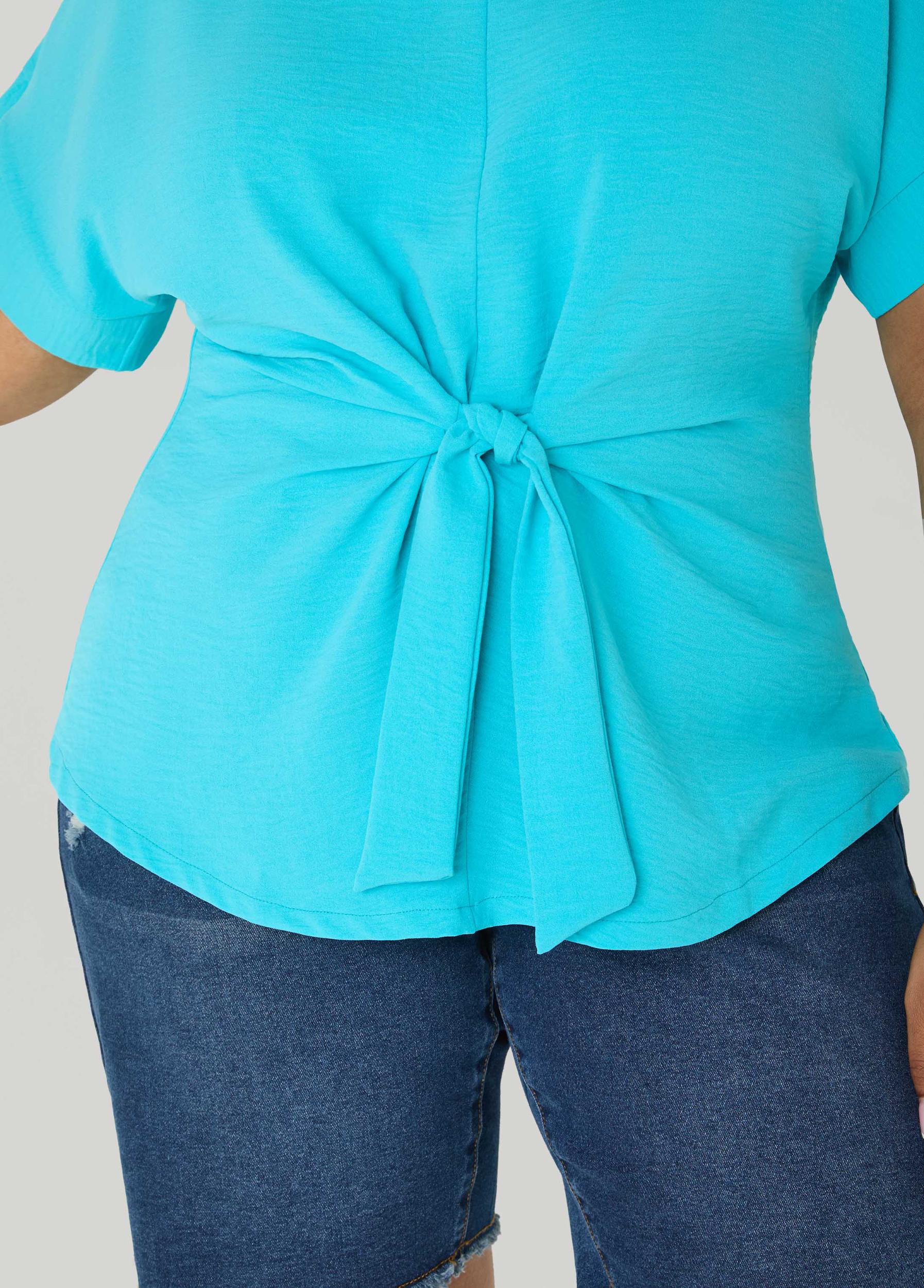 Tie Front V Neck Top Product Image