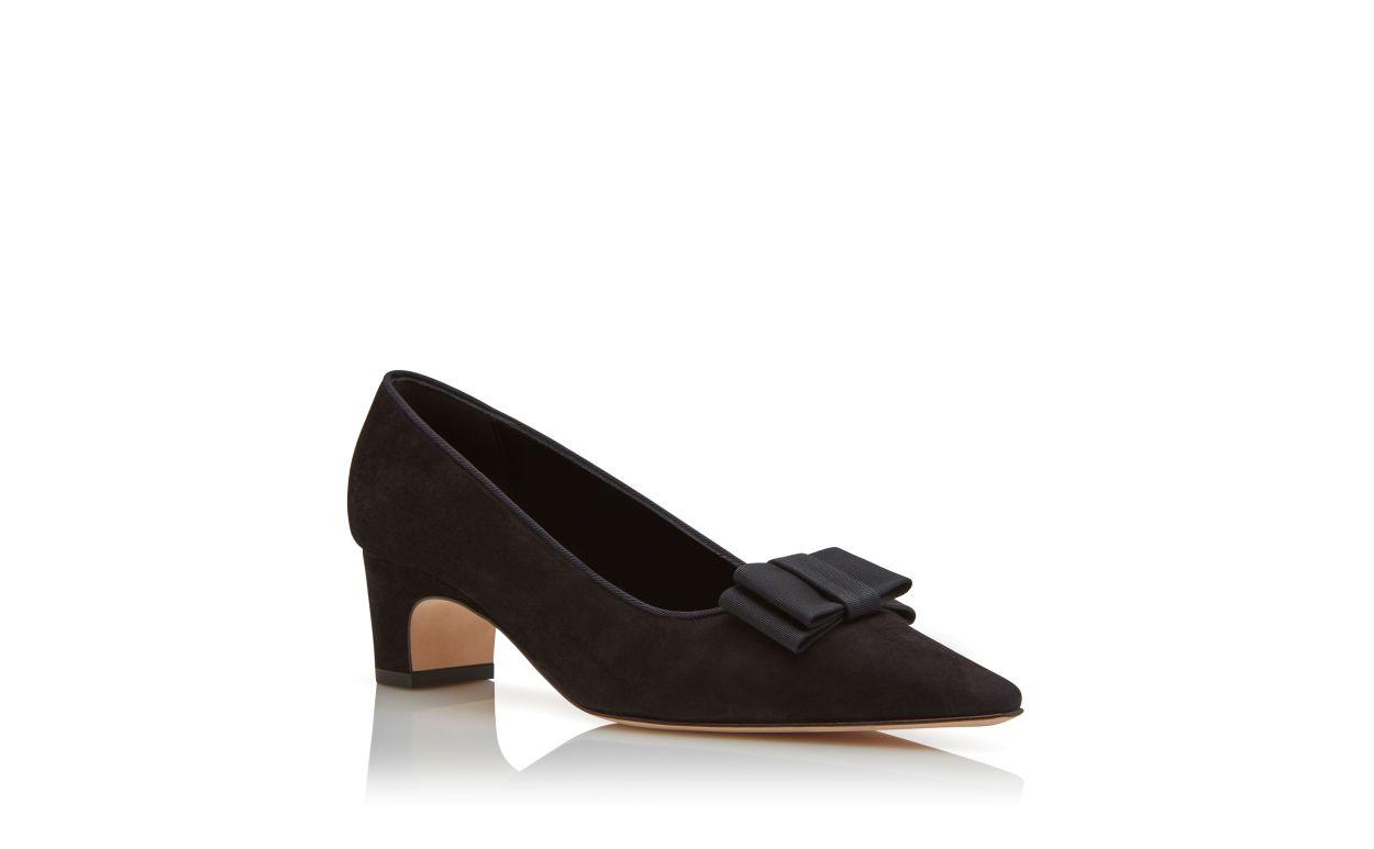 READOR Black Suede Bow Detail Pumps Product Image