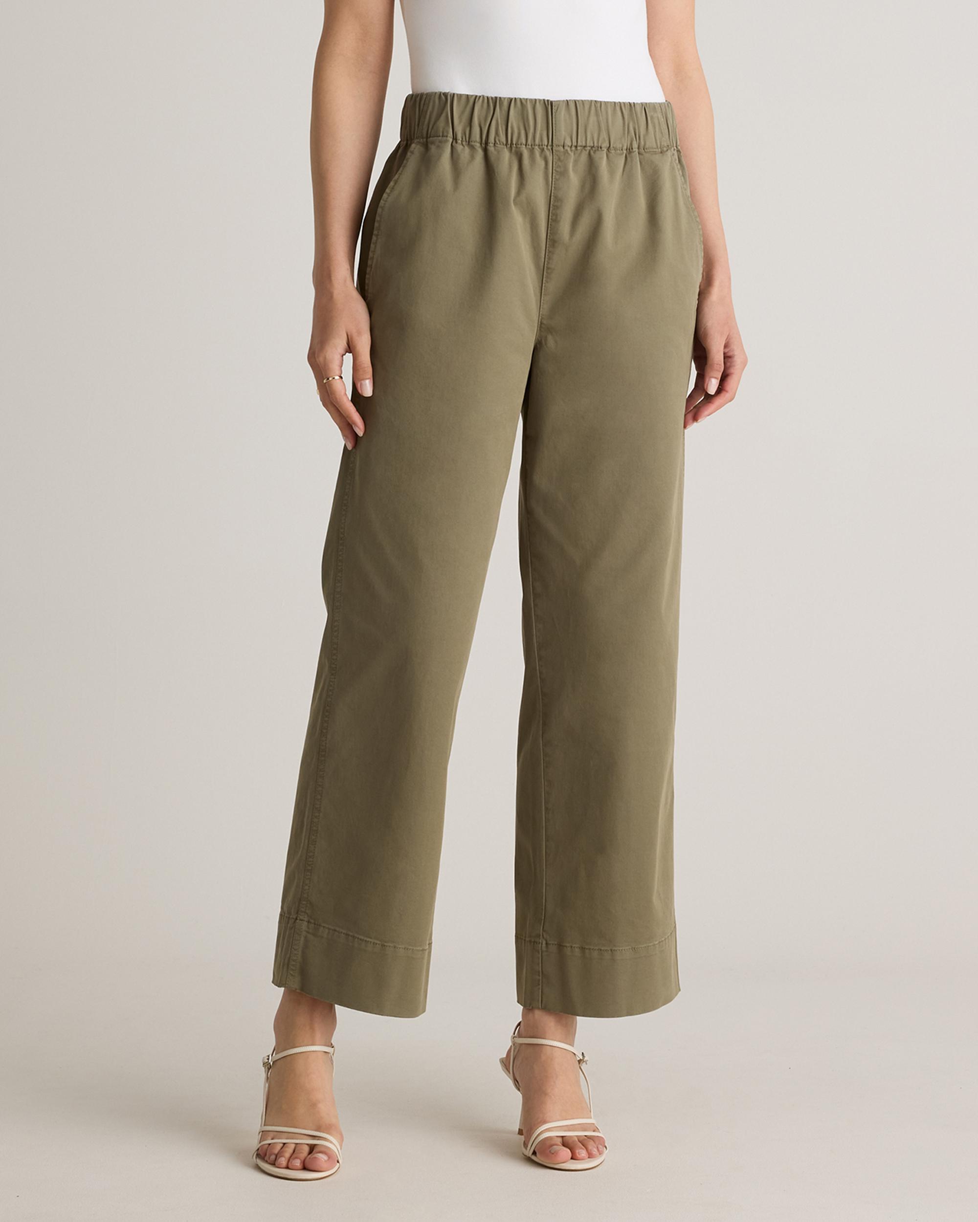 Quince | Women's Organic Stretch Cotton Wide Leg Chino Pants Organic Cotton Product Image