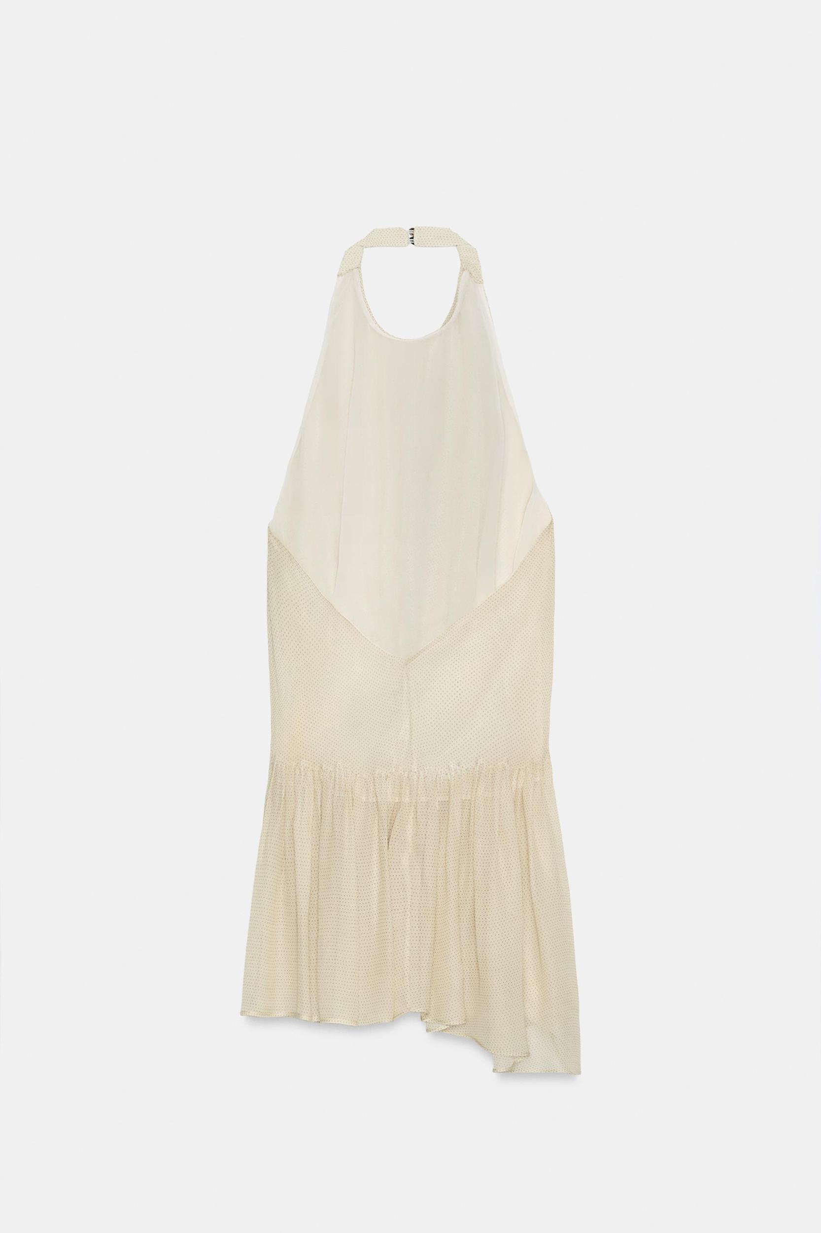 ZW COLLECTION DRAPED POLKA DOT HALTER TOP Product Image