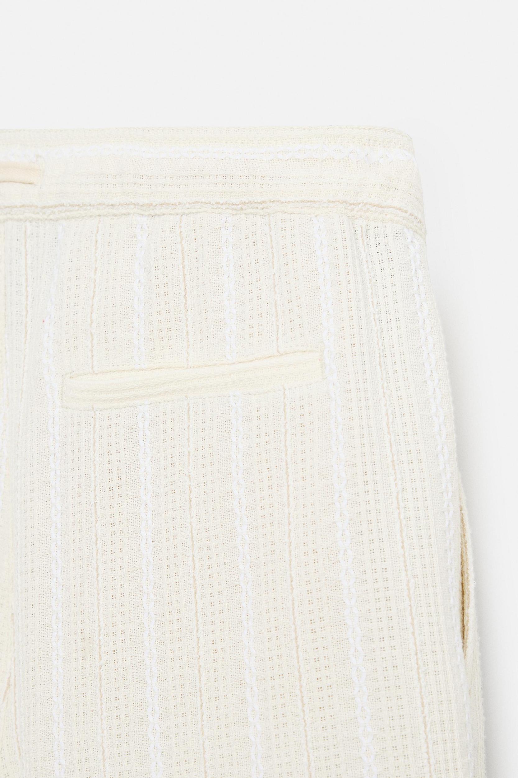 TEXTURED STRIPED SHORTS Product Image