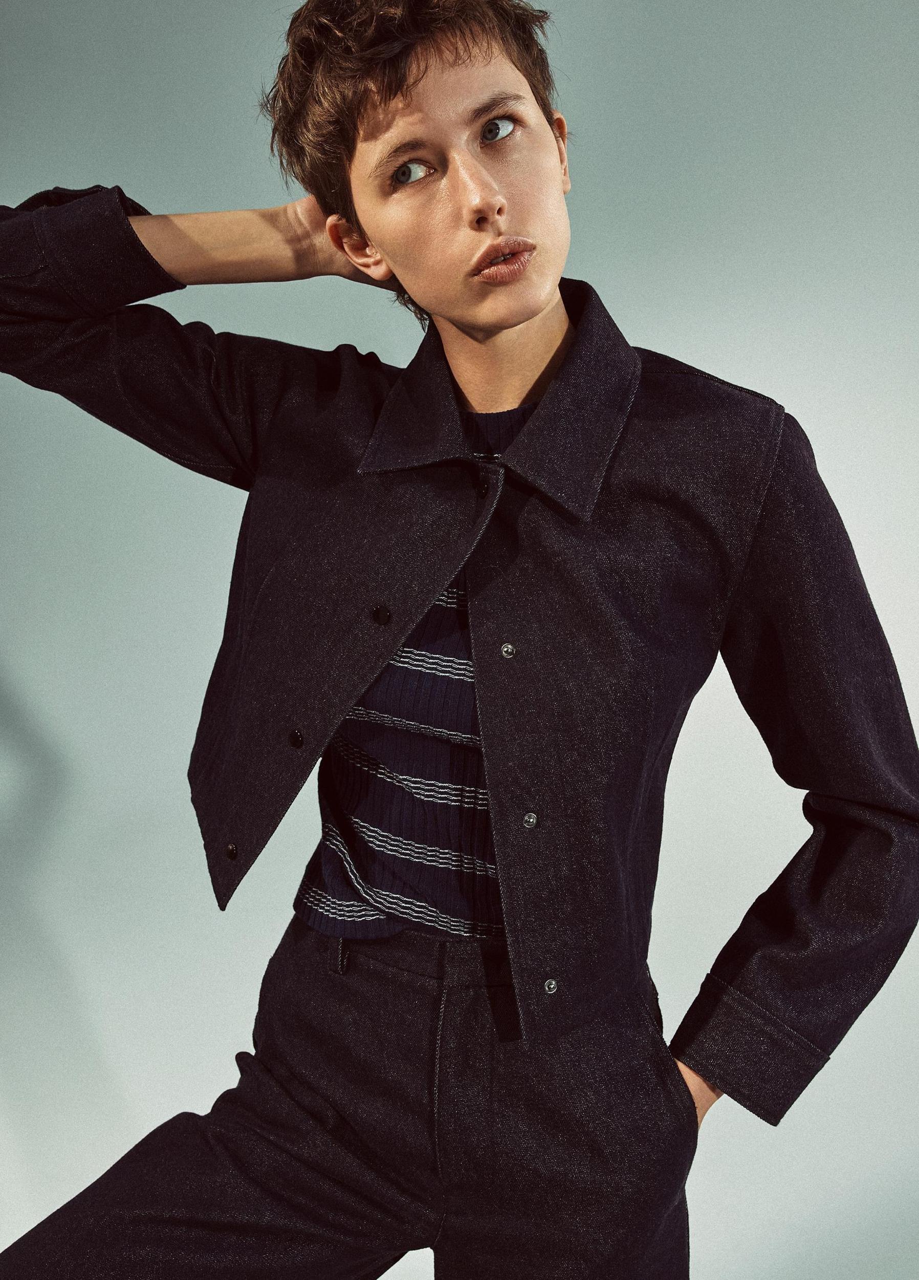 Italian Cotton High-Waist Wide-Leg Pant Product Image