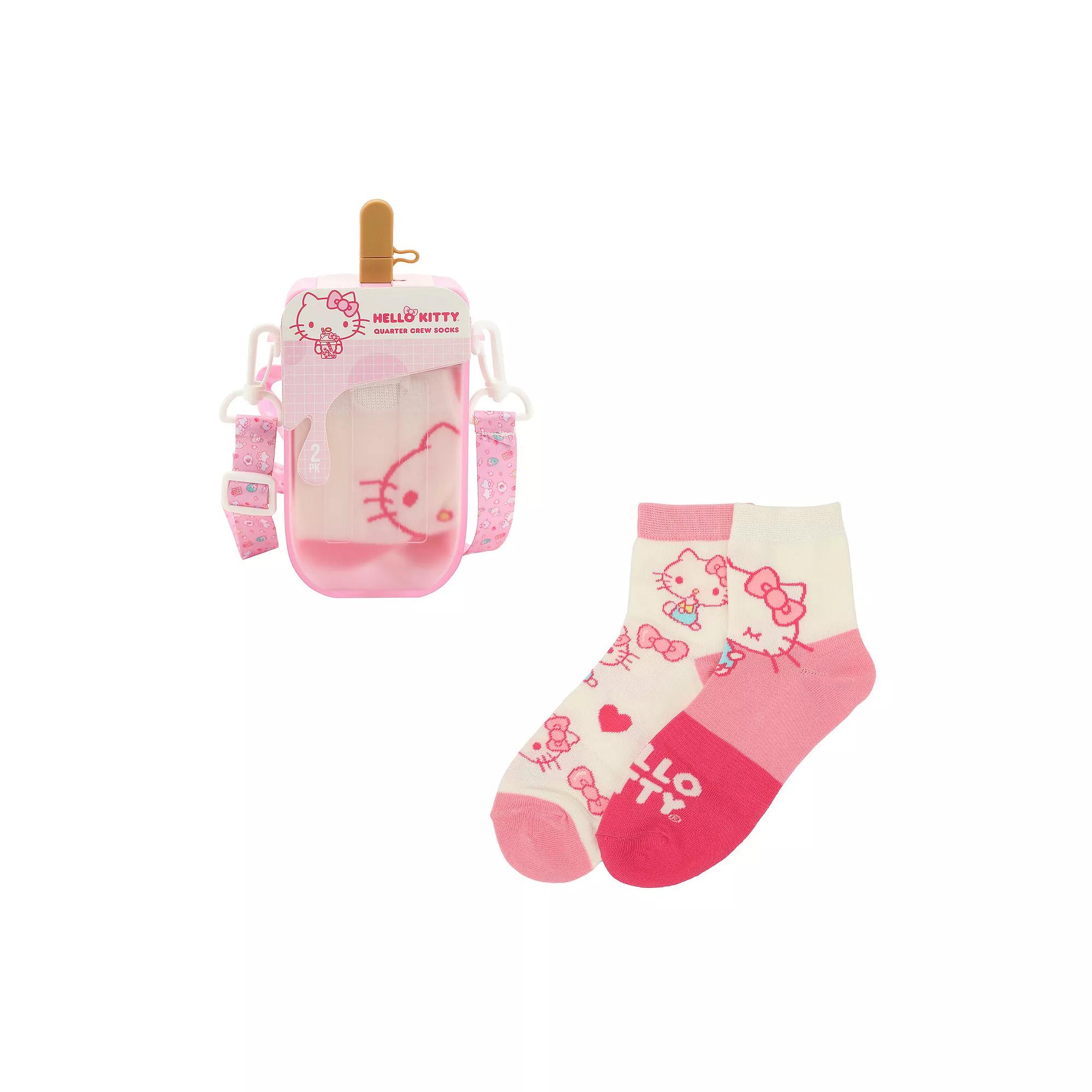 Women's Hello Kitty Crew Socks 3-Pack, Size: 5-10, Hello Kitty Pink Product Image