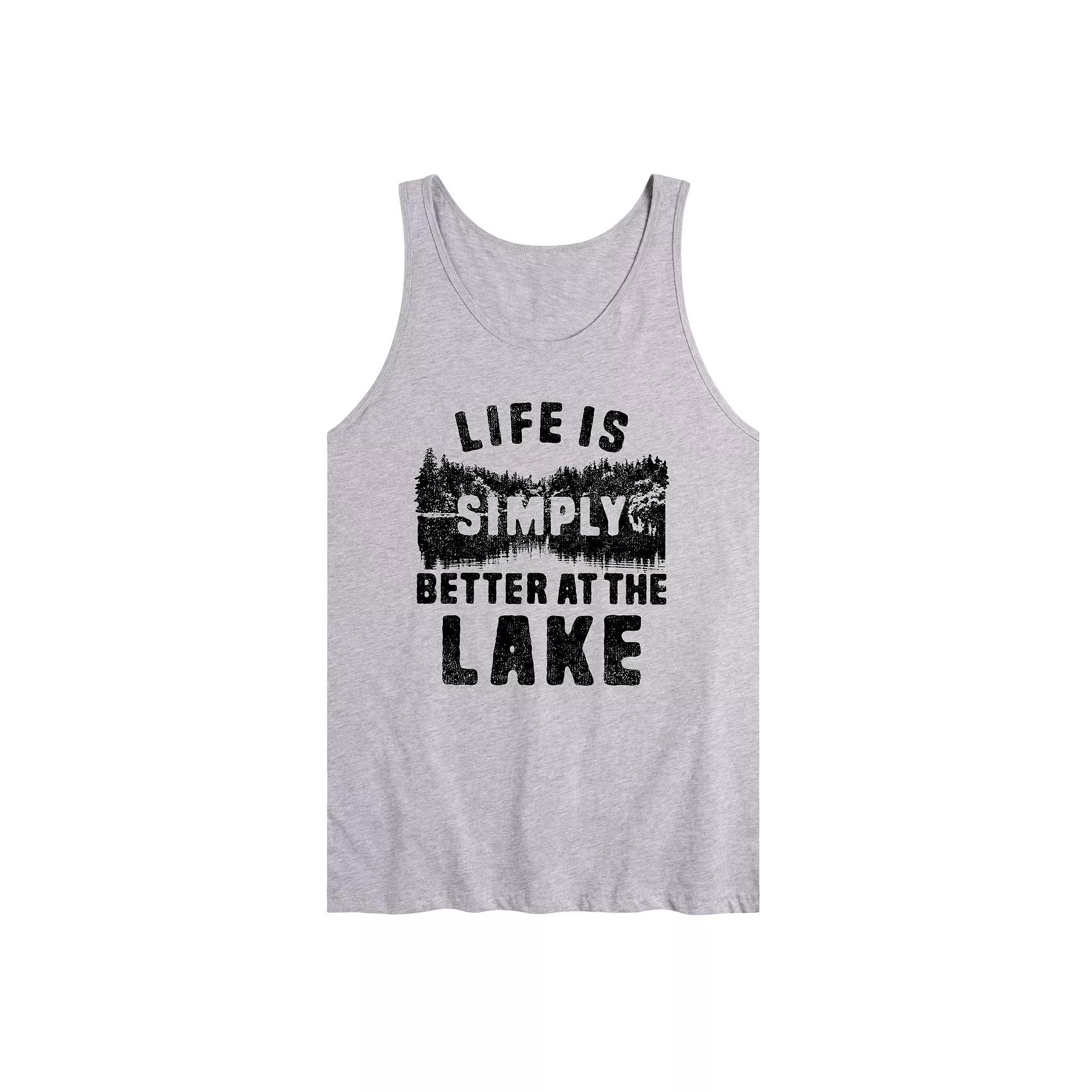 Men's Life is Simply Better at the Lake Graphic Tank Top,  Product Image