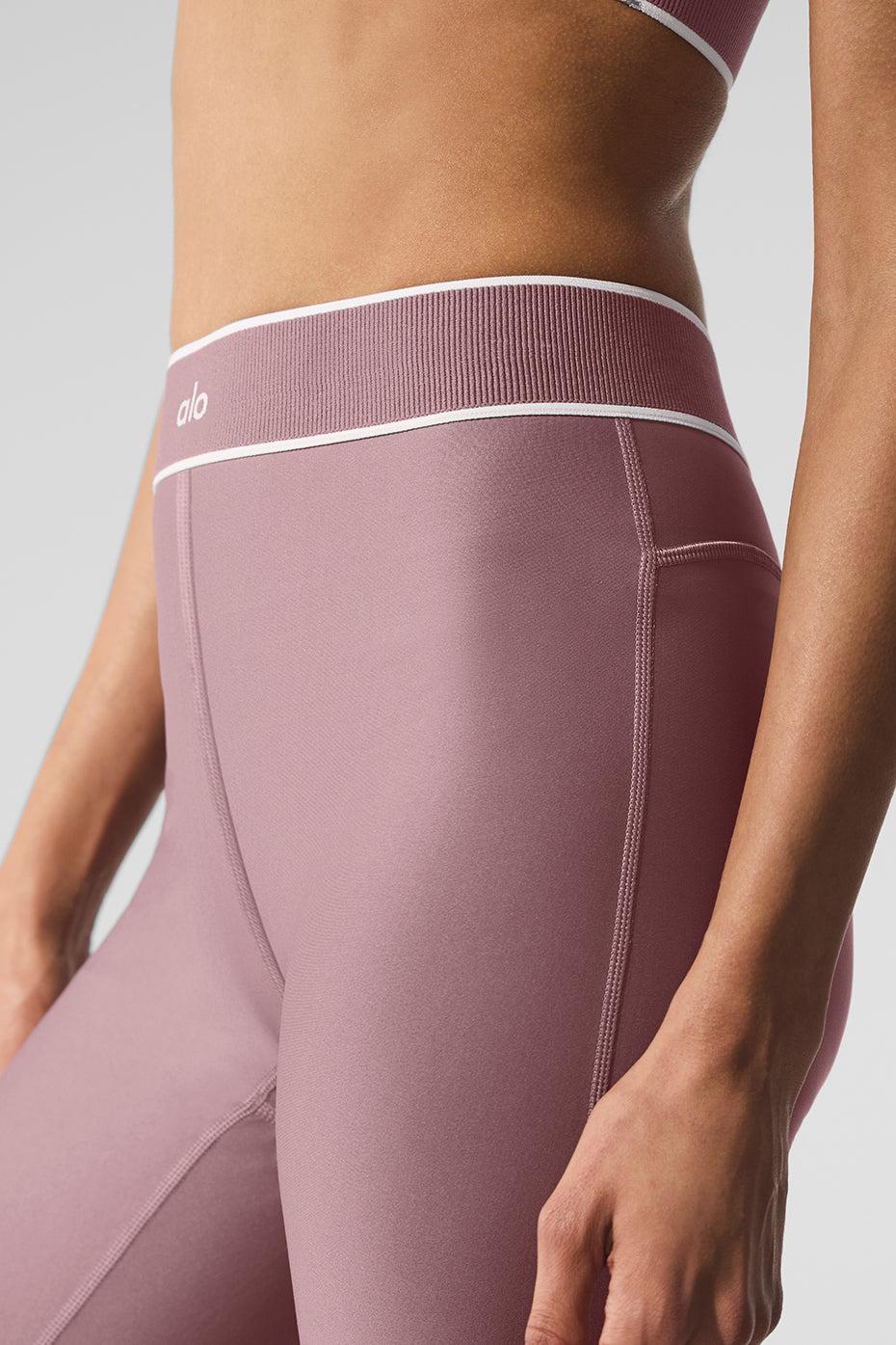 Airlift High-Waist Alignment Legging - Smoky Quartz/White Product Image