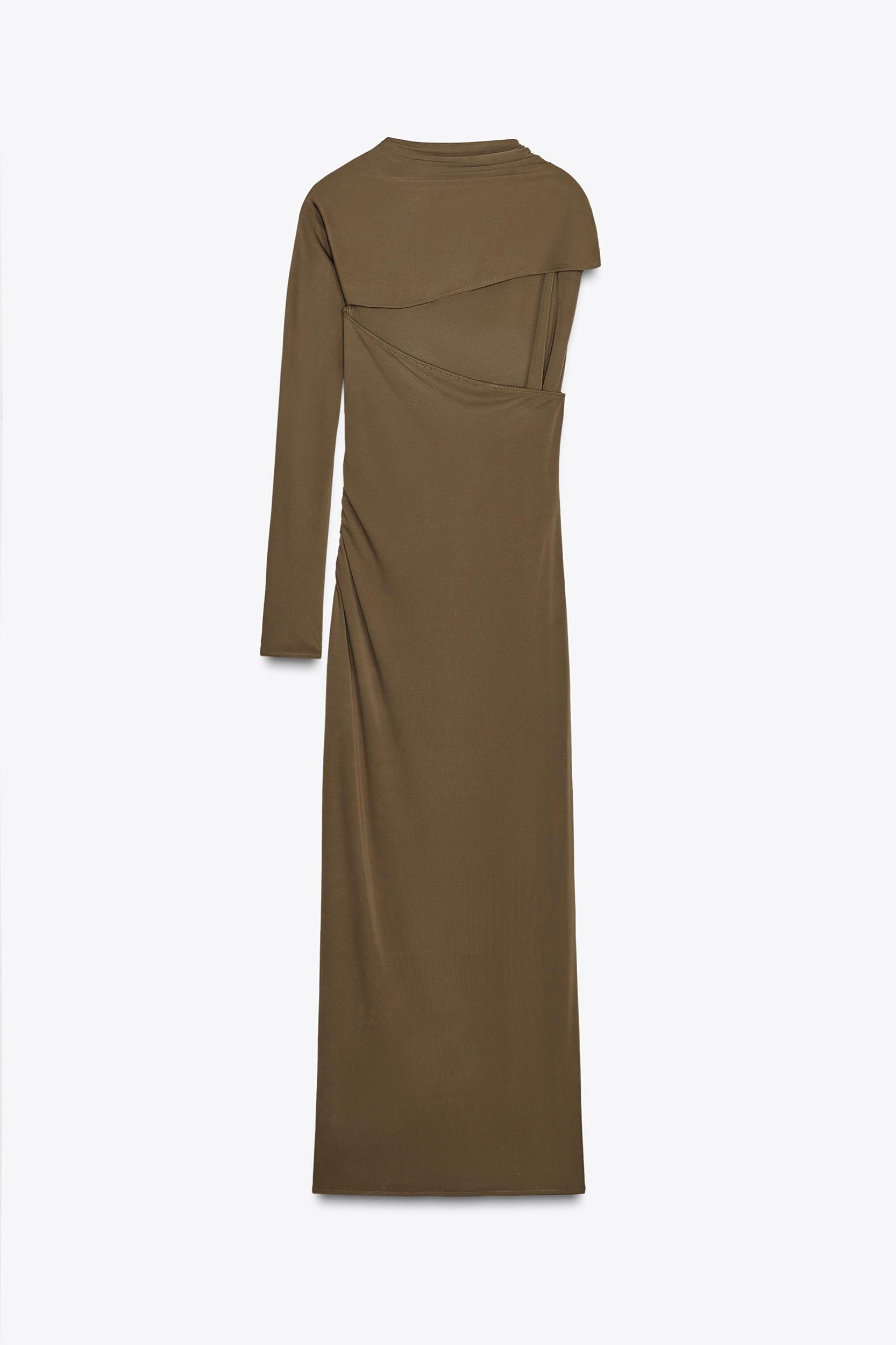 ASYMMETRIC DRAPED MAXI DRESS Product Image