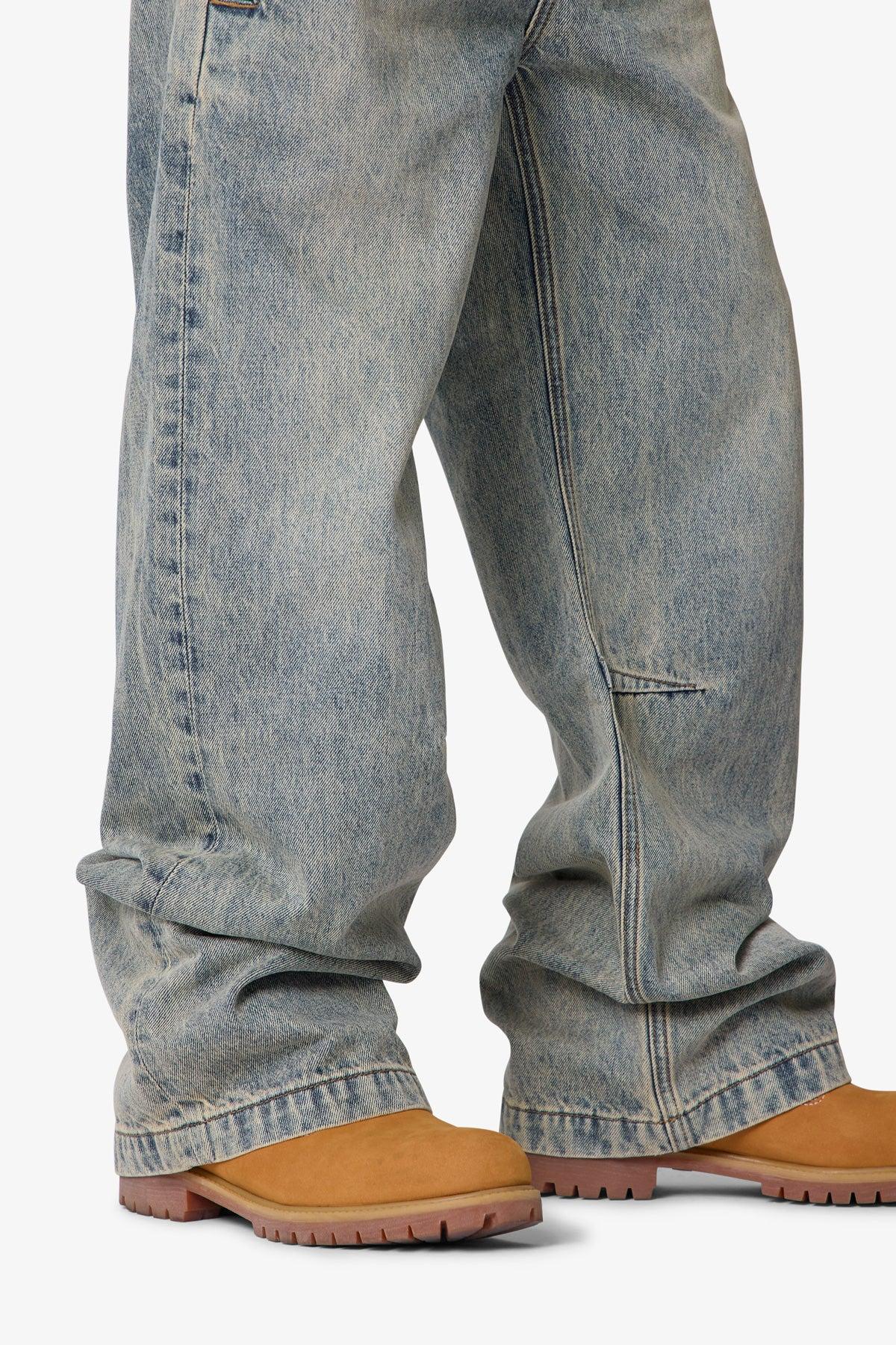 Baggy Moto Denim - Vintage Blue Product Image