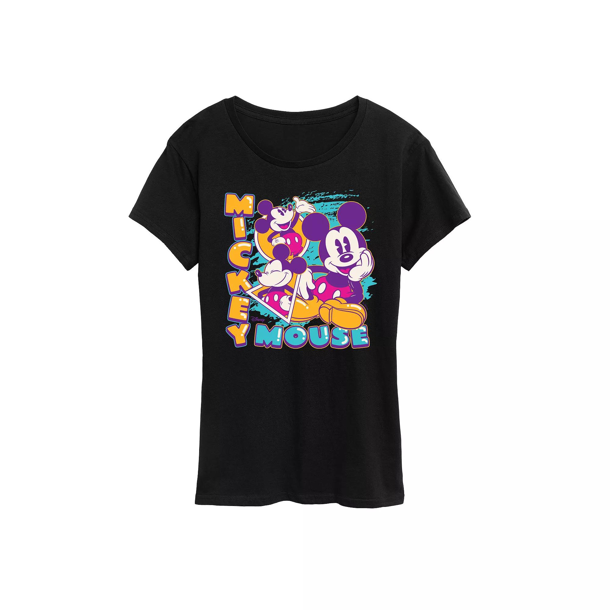 Disney's Mickey Mouse Women's Vintage Bootleg Graphic Tee,  Product Image
