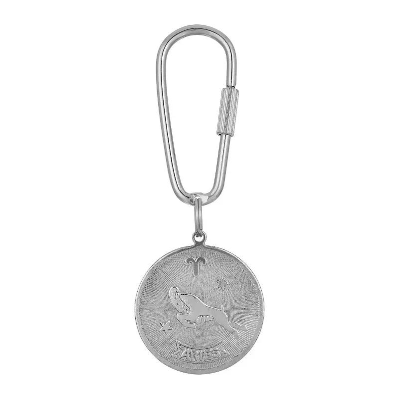 1928 Silver Tone Sagittarius Key Fob Product Image