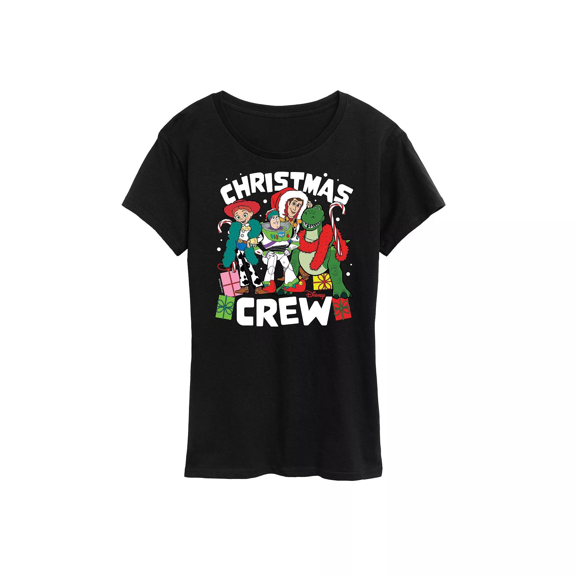 Disney / Pixar's Toy Story Women's Christmas Crew Graphic Tee, Girl's, Size: XXL, Black Product Image