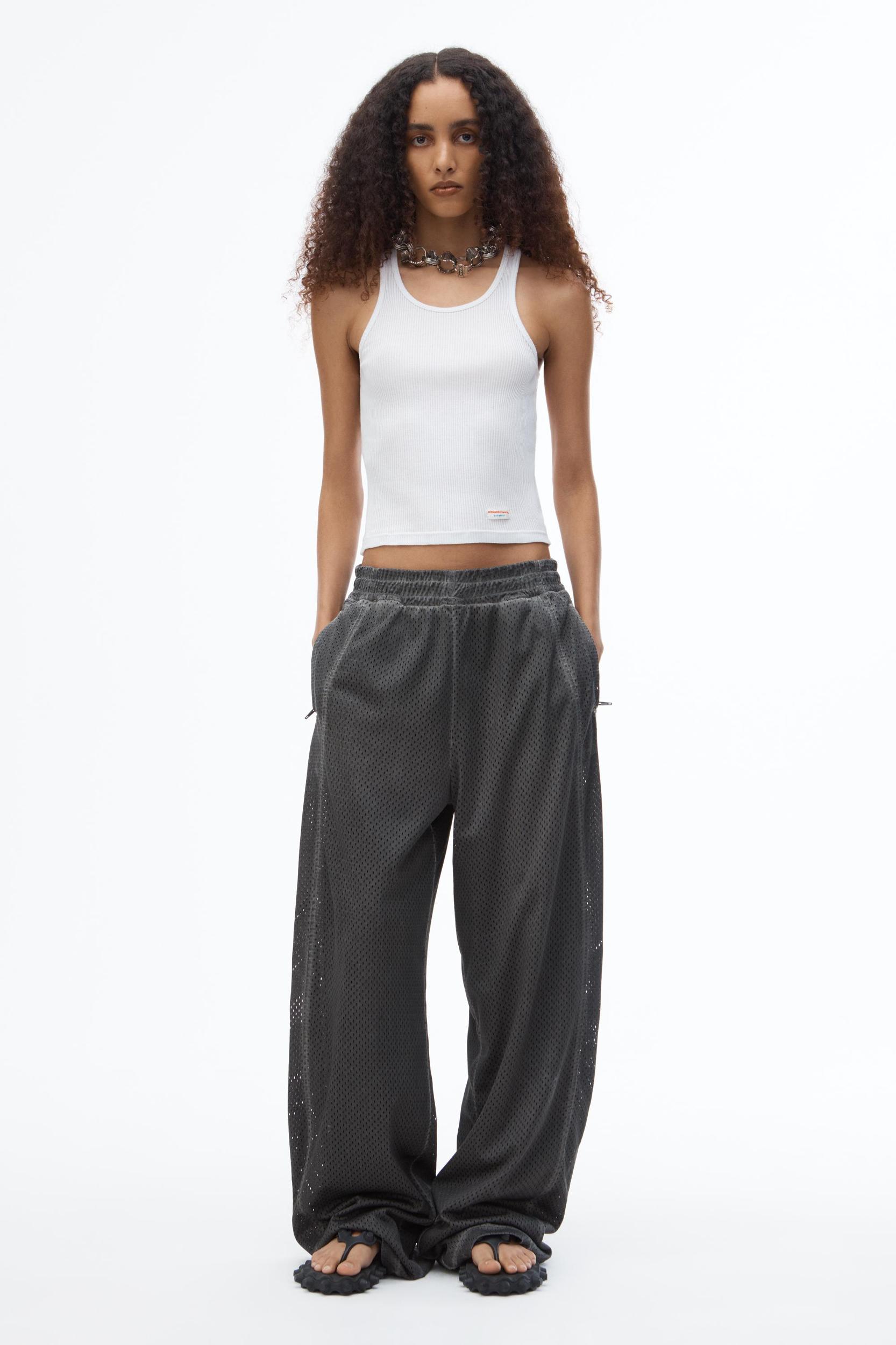 Unisex Track Pant In Perforated Mesh Product Image