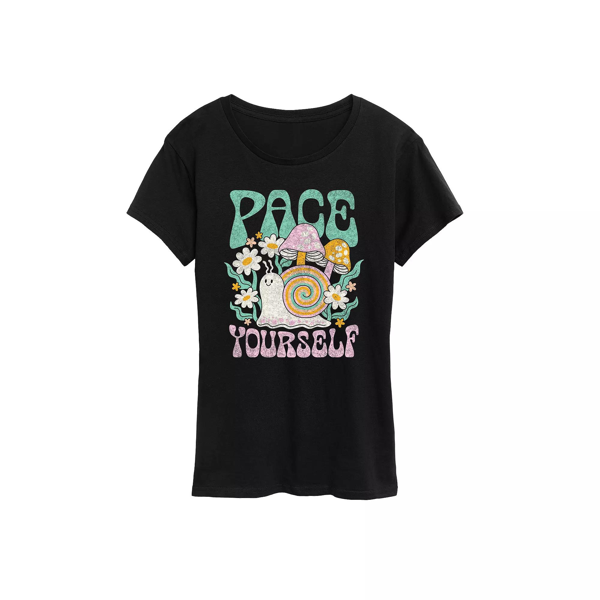 Women's Pace Yourself Snail Graphic Tee,  Product Image