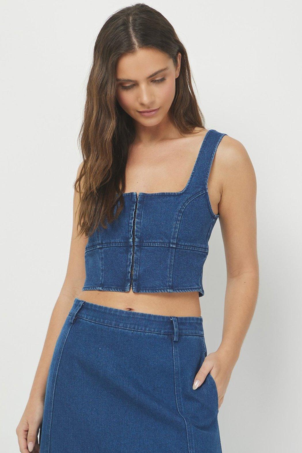 Denim Corset Top Product Image