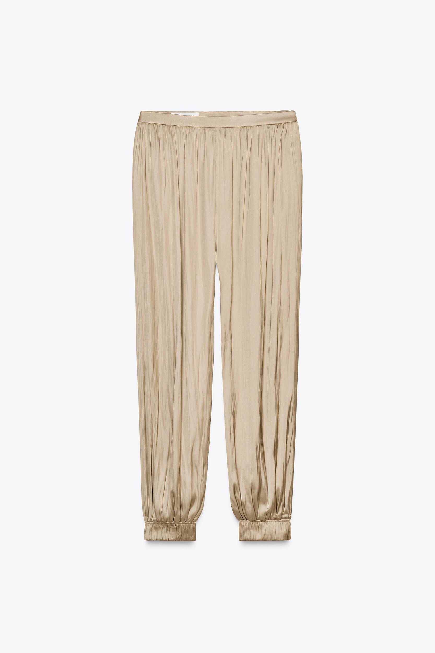 SATIN BOMBER PANTS Product Image