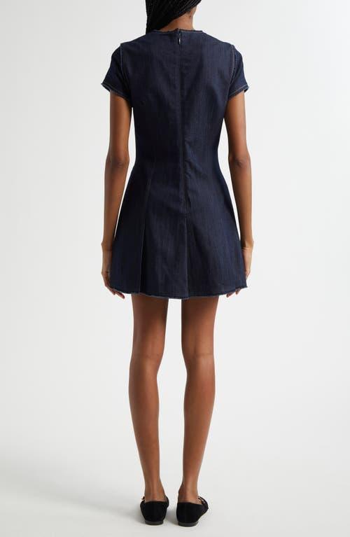 CINQ À SEPT Nova Short-sleeve Denim Mini Dress In Indigo Product Image