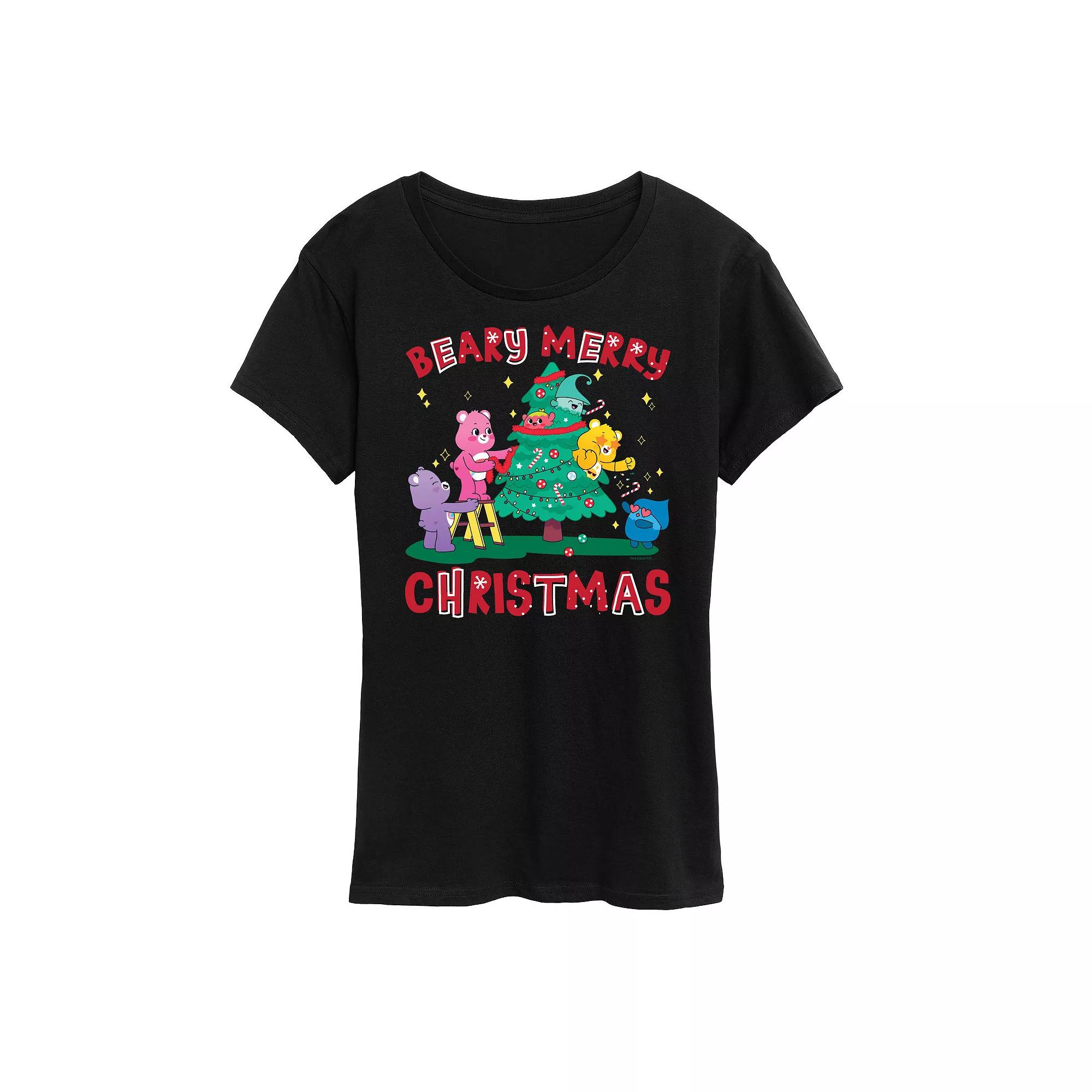 Women's Care Bears Beary Merry Christmas Graphic Tee, Girl's,  Product Image