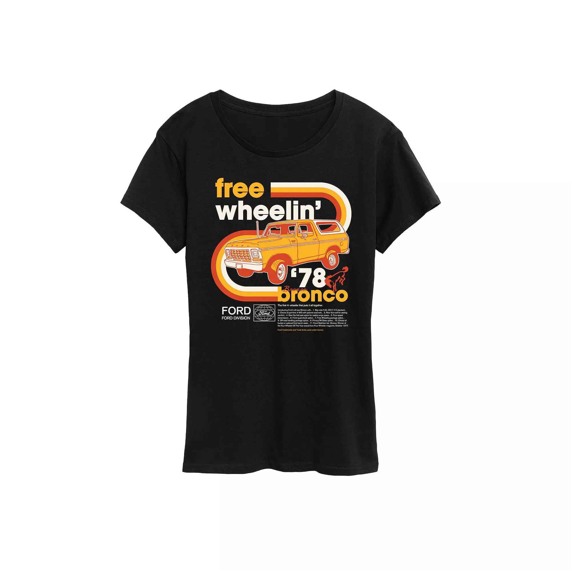 Women's Ford 1978 Ford Bronco Free Wheelin' Graphic Tee,  Product Image