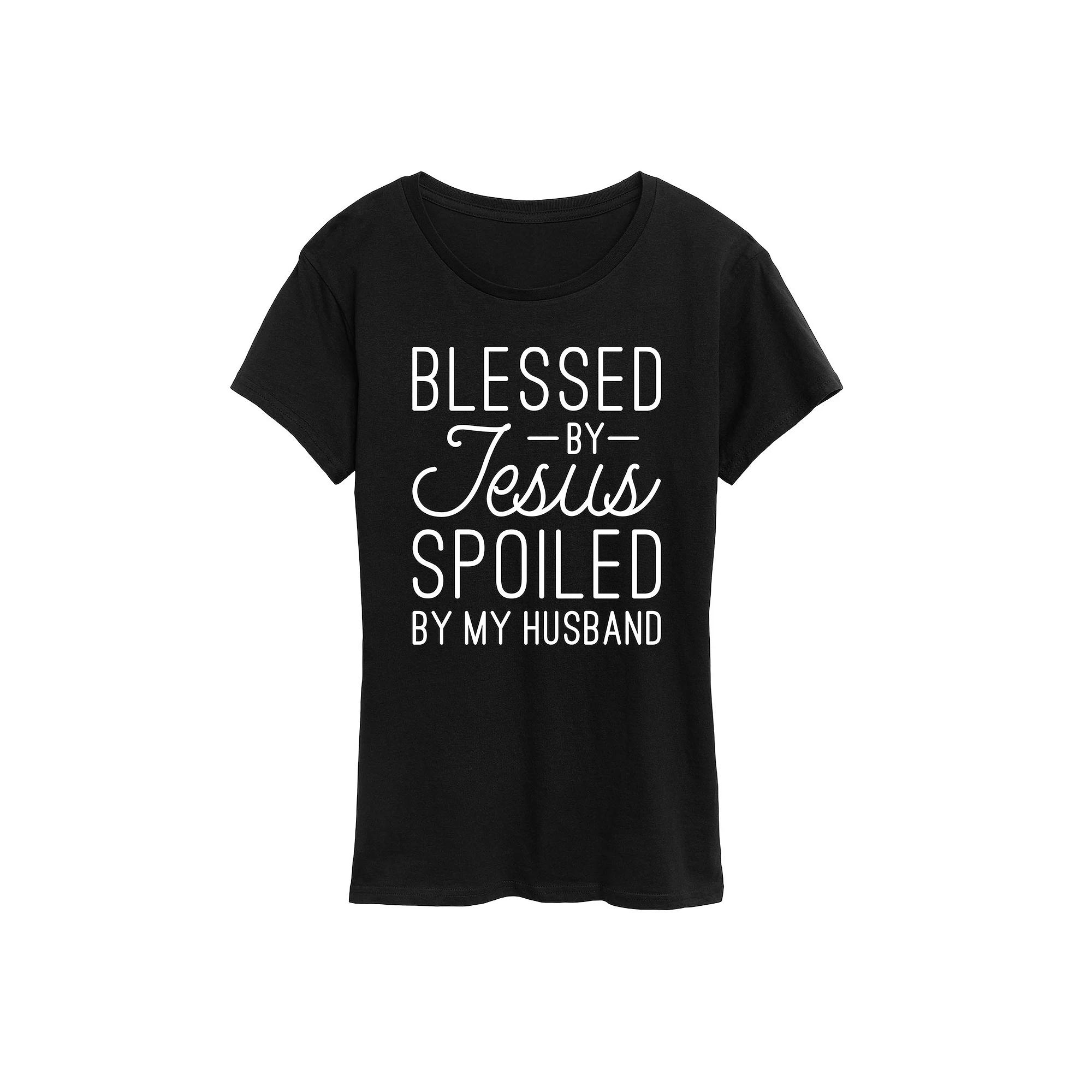 Plus Blessed By Jesus Graphic Tee, Women's,  Product Image