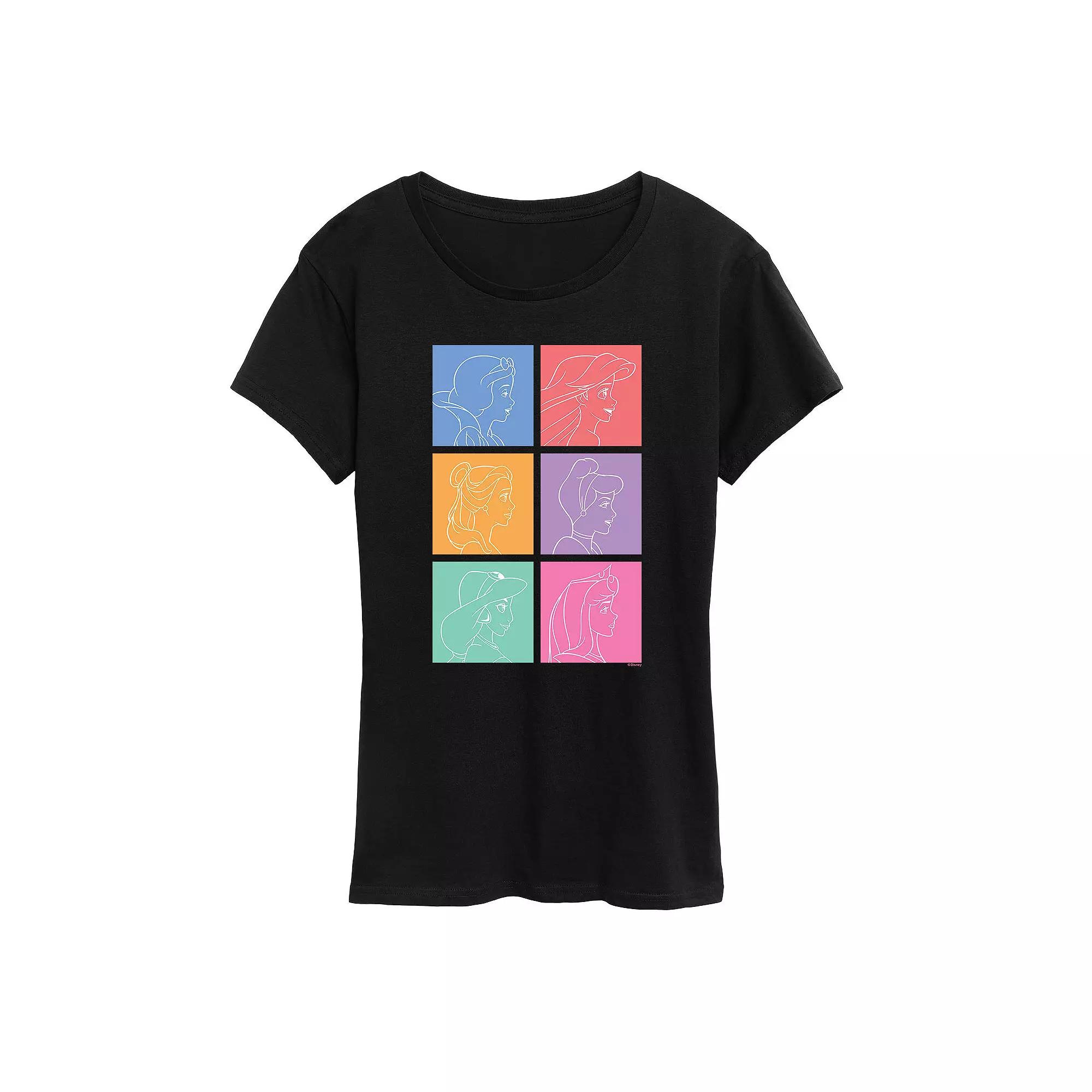Disney Princess Women's Grid Graphic Tee, Girl's,  Product Image