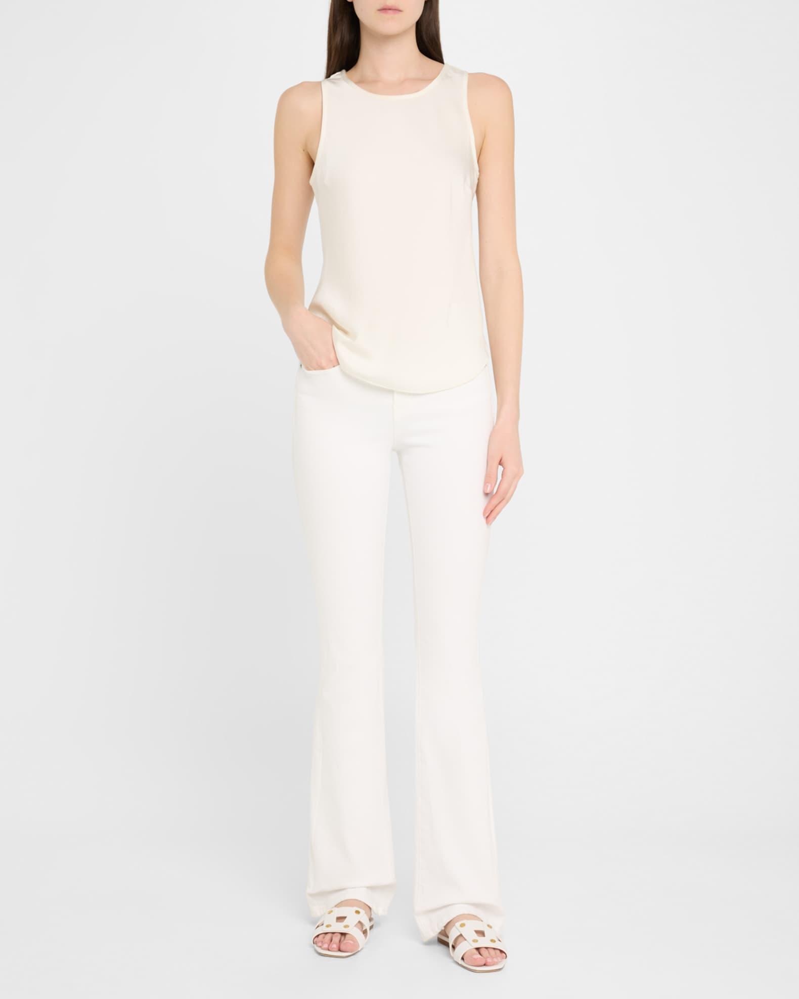 Via Leather Flat Slide Sandals Product Image