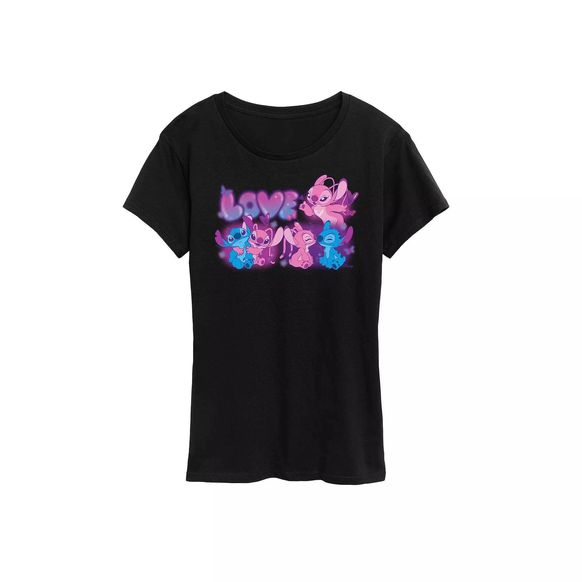 Disney's Lilo & Stitch Women's Love Grid Graphic Tee,  Product Image