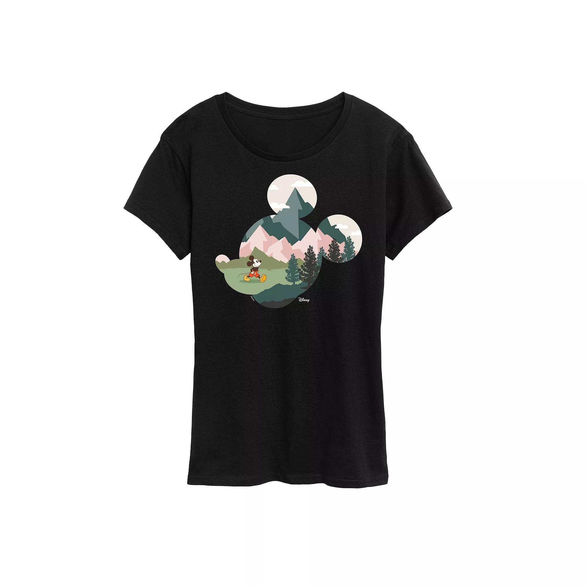 Disney's Mickey Mouse Women's Nature Fill Graphic Tee,  Product Image