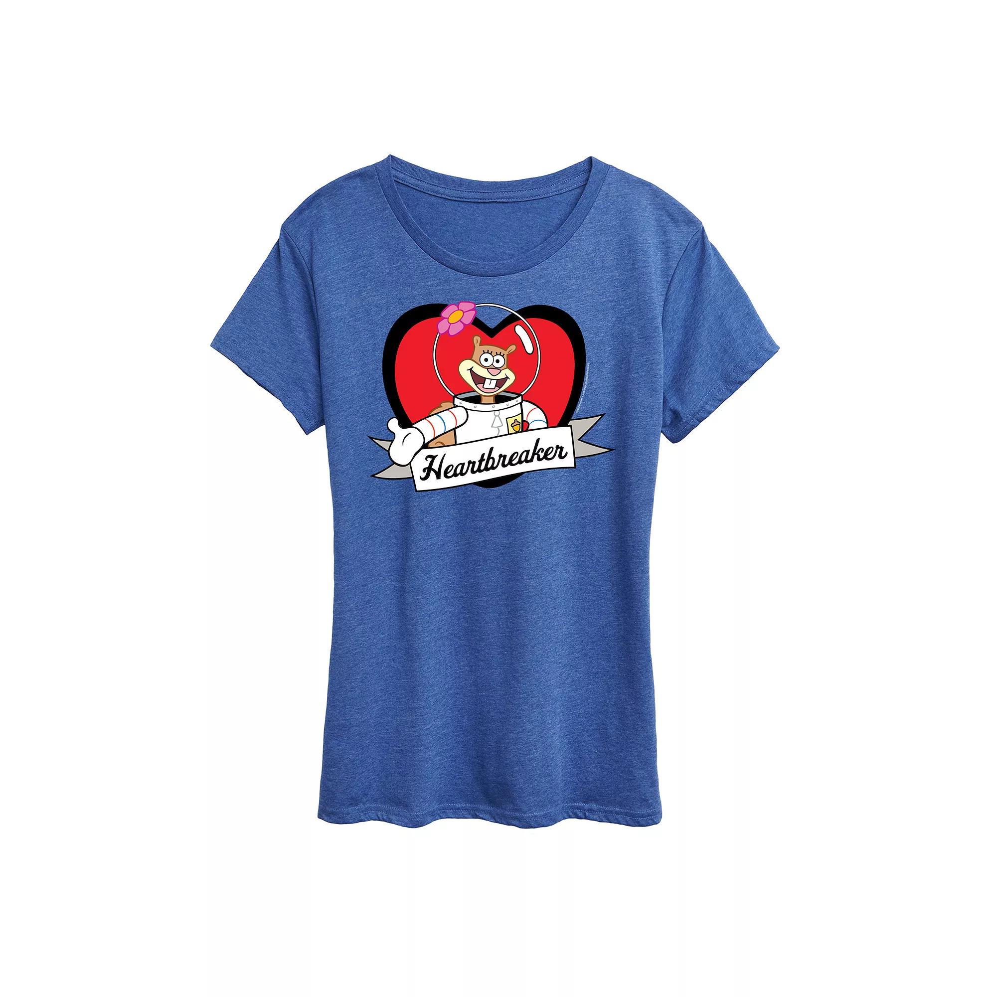 Women's Spongebob Squarepants Sandy Heartbreaker Graphic Tee,  Product Image