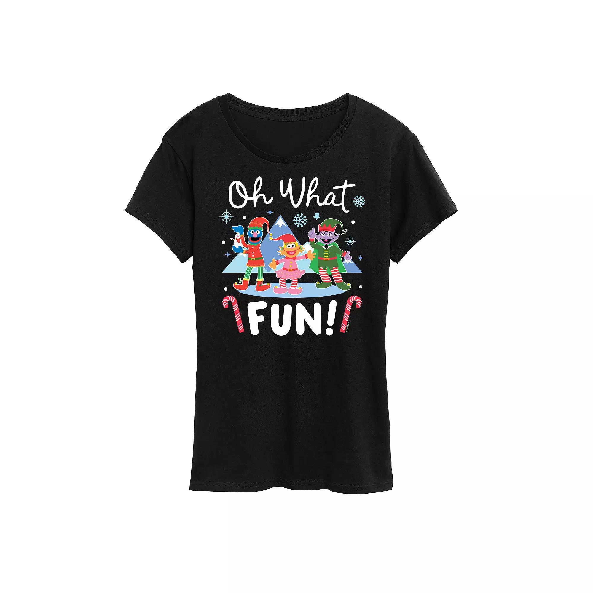 Women's Sesame Street Oh What Fun Graphic Tee, Girl's,  Product Image