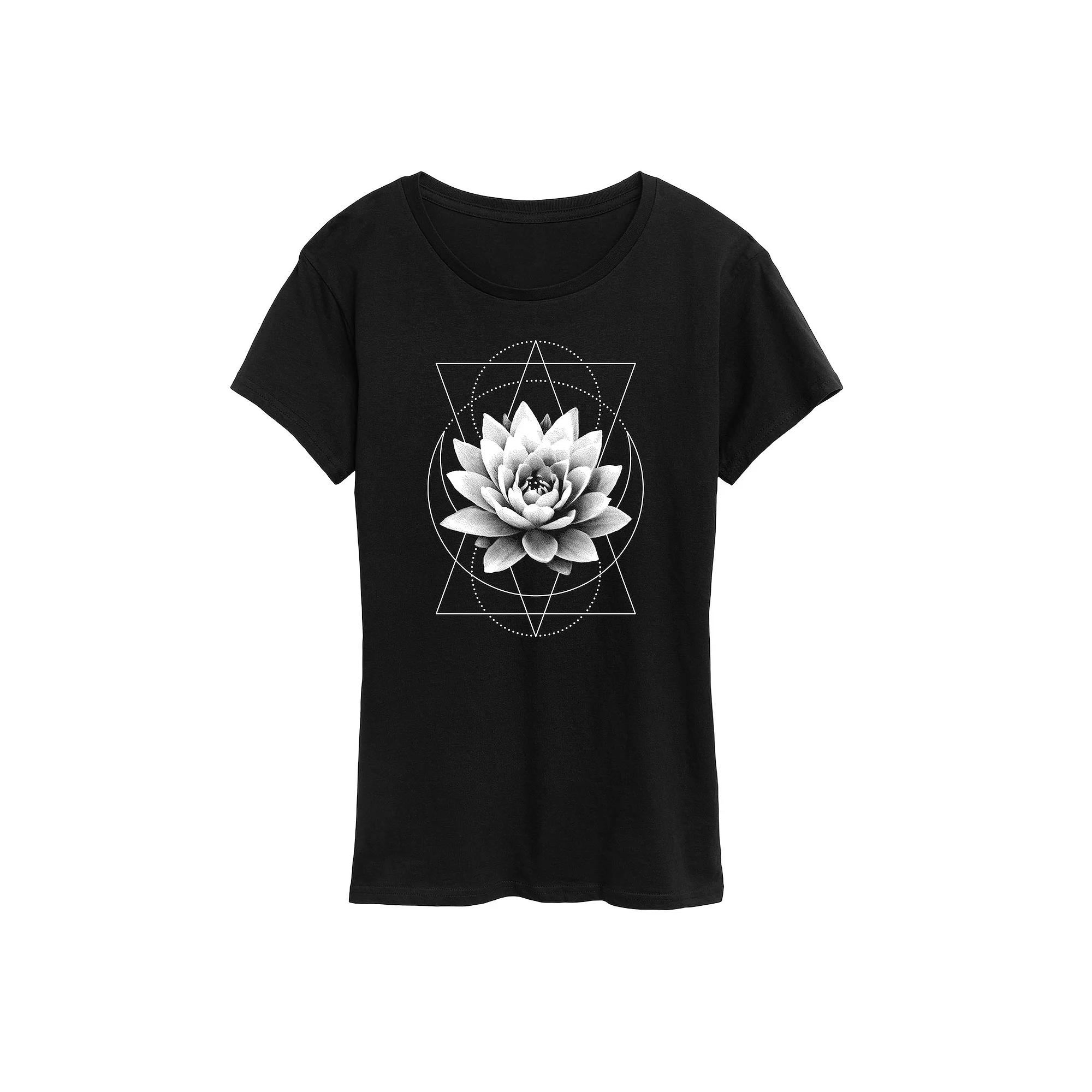Women's Lotus Flower Moon Graphic Tee,  Product Image