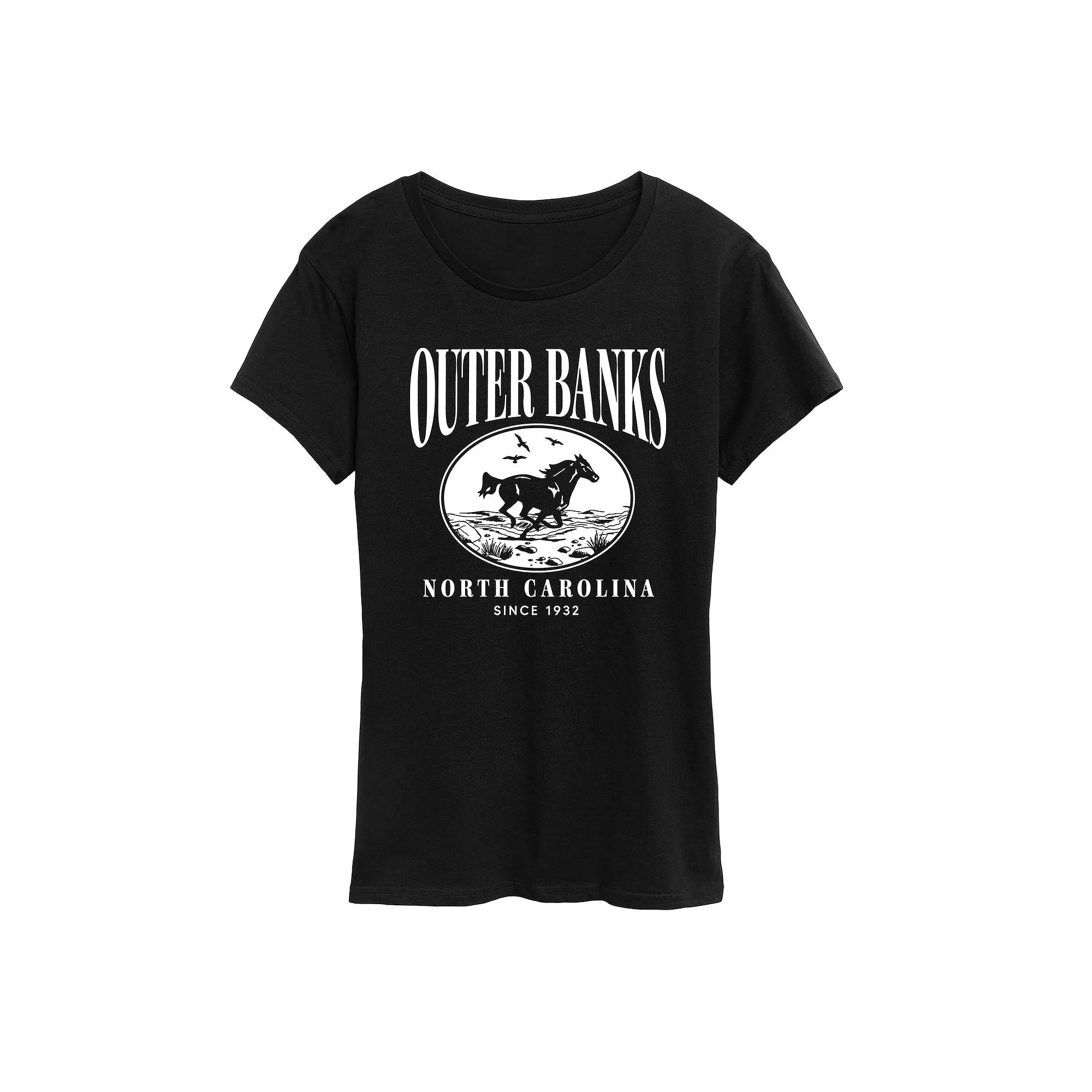 Women's Outer Banks Running Horse Graphic Tee,  Product Image