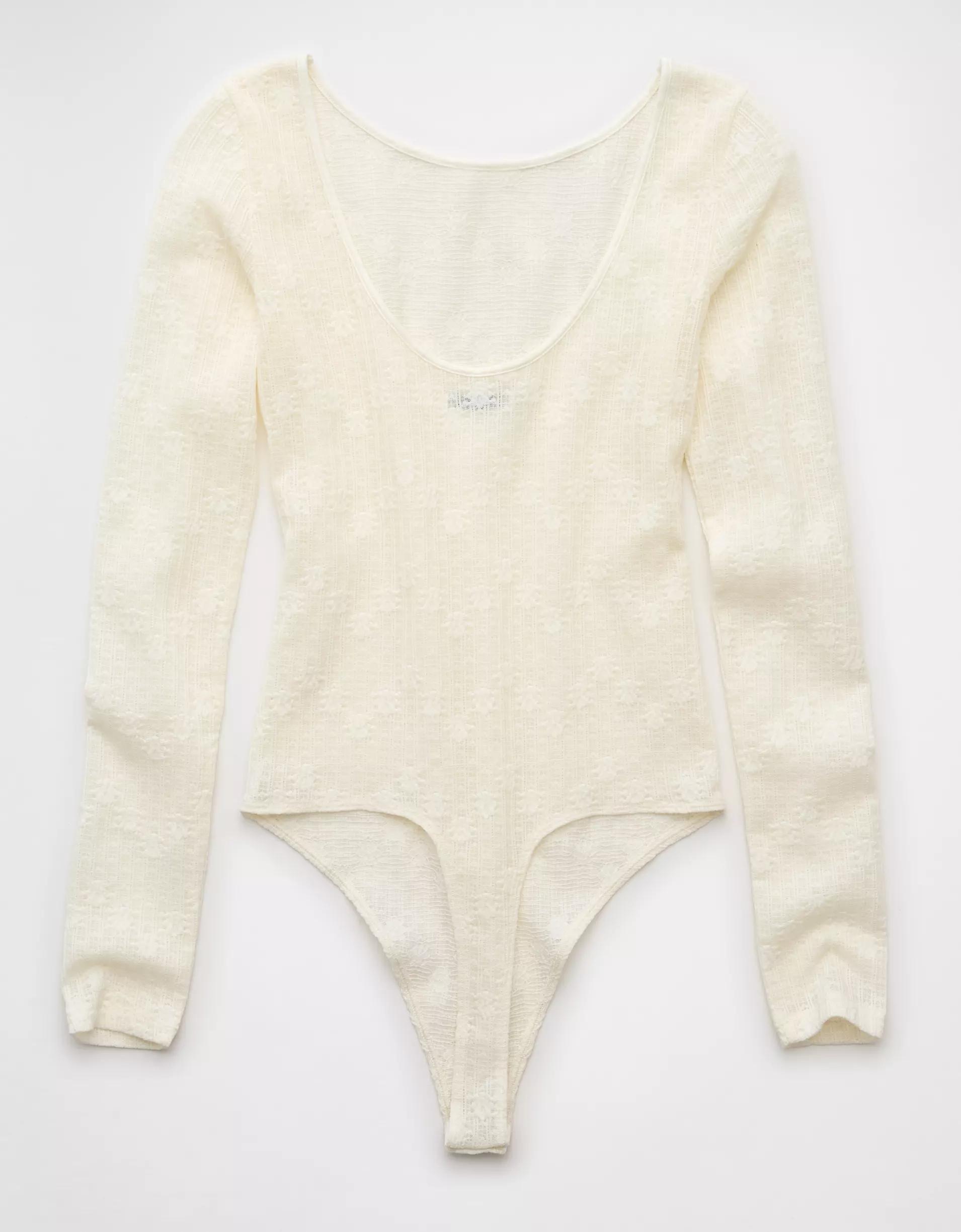 AE Long-Sleeve Lace Bodysuit Product Image