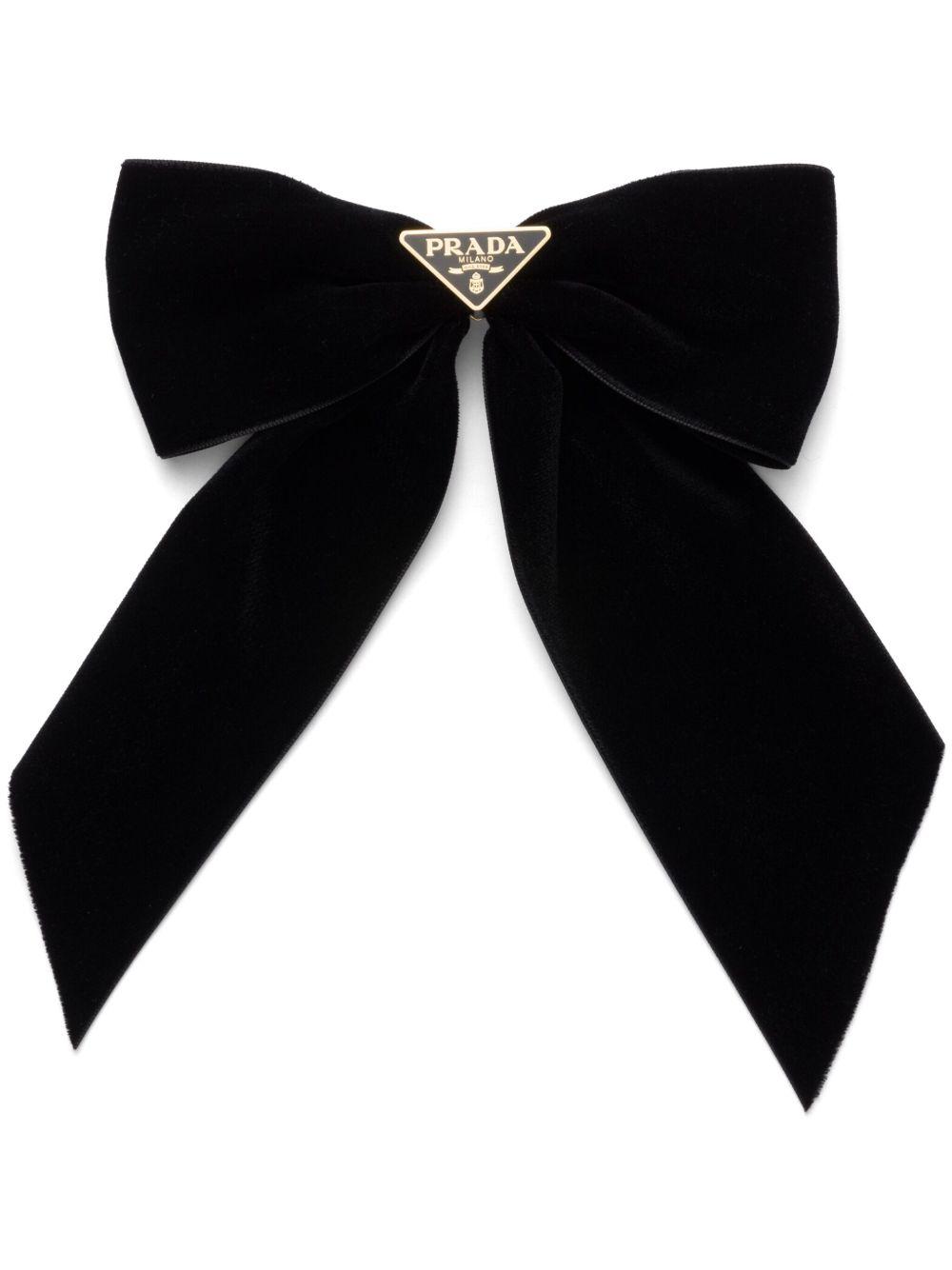 velvet bow hair clip Product Image