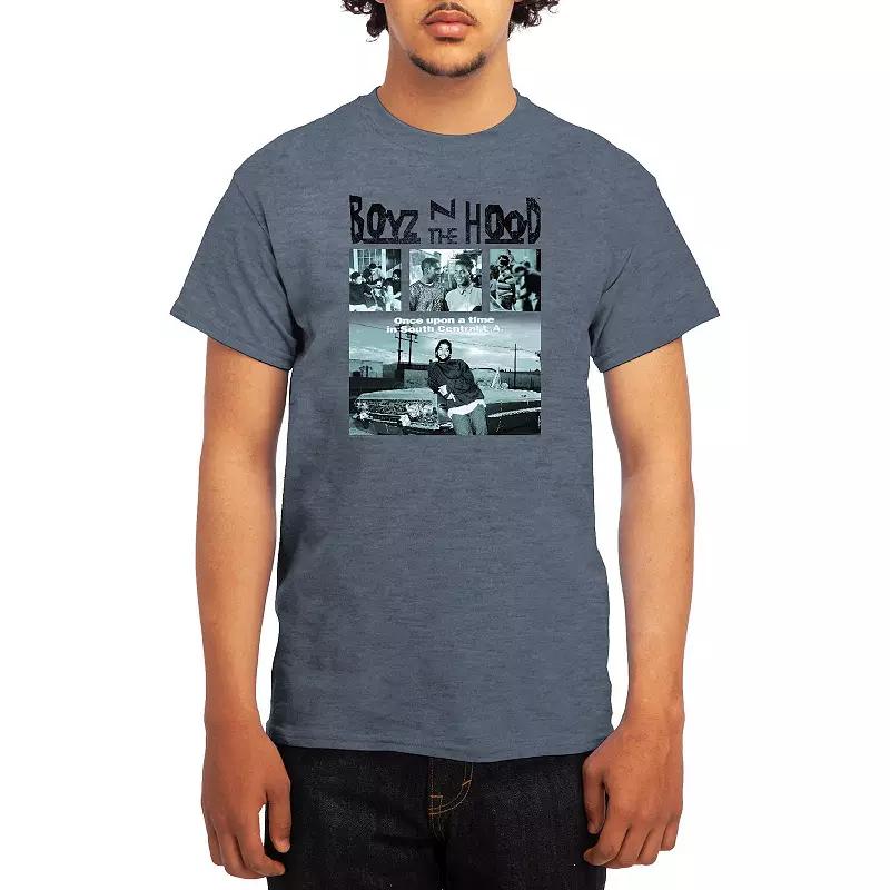 Men's Boyz N' The Hood Blue Movie Poster & Logo Tee, Boy's, Size: Large, Light Blue Product Image