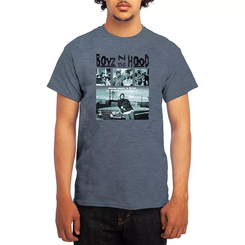 Men's Boyz N' The Hood Blue Movie Poster & Logo Tee, Boy's, Size: Large, Light Blue Product Image