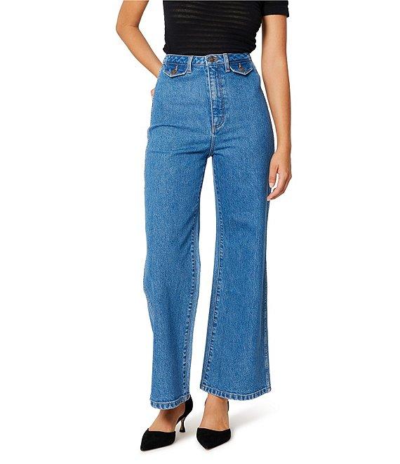 Rolla's Sailor Lia Slim Fit 5 Pocket Full Length Zip Front Wide Leg Jean Product Image