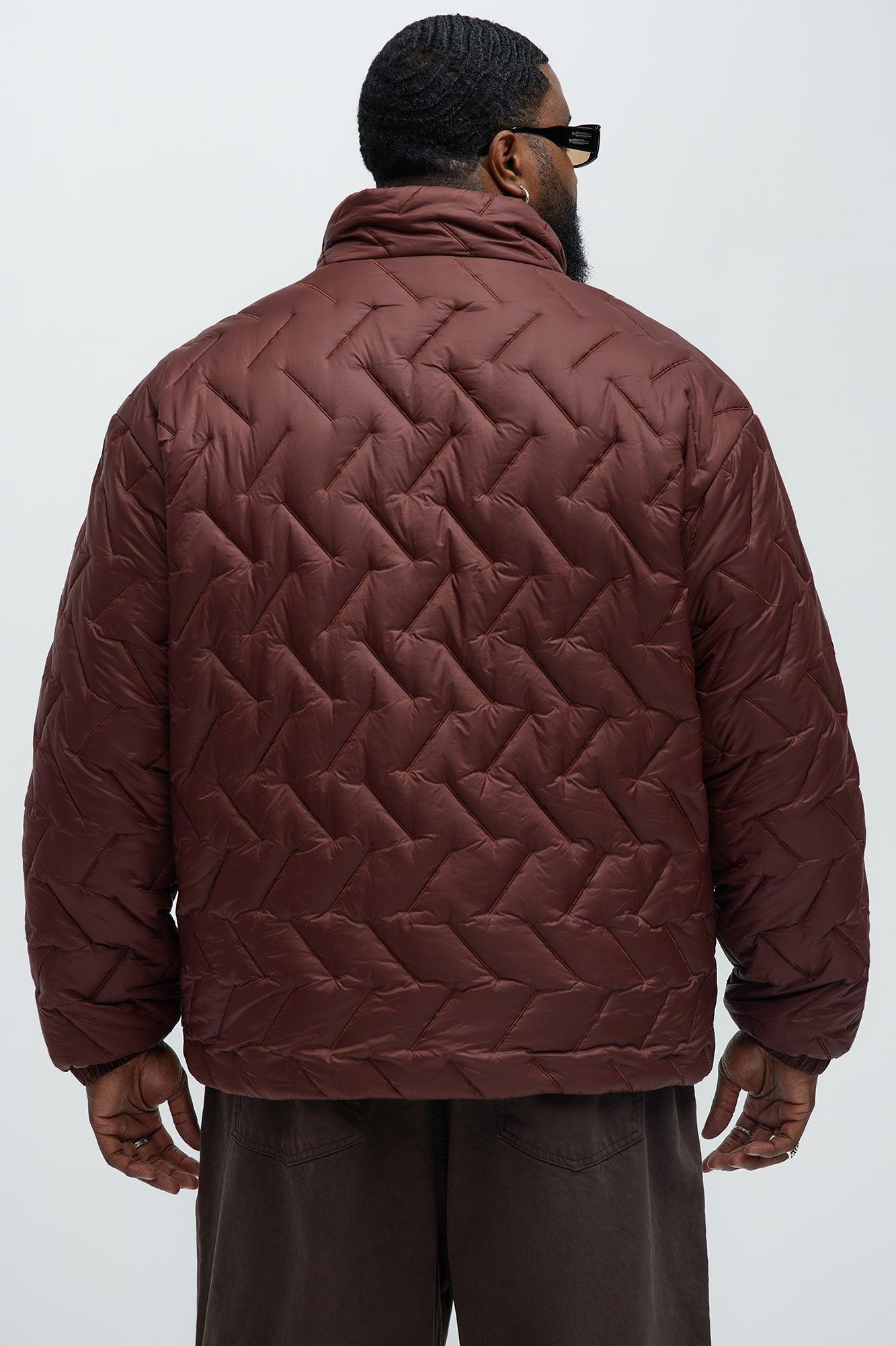 Off Road Quilted Jacket - Burgundy Product Image