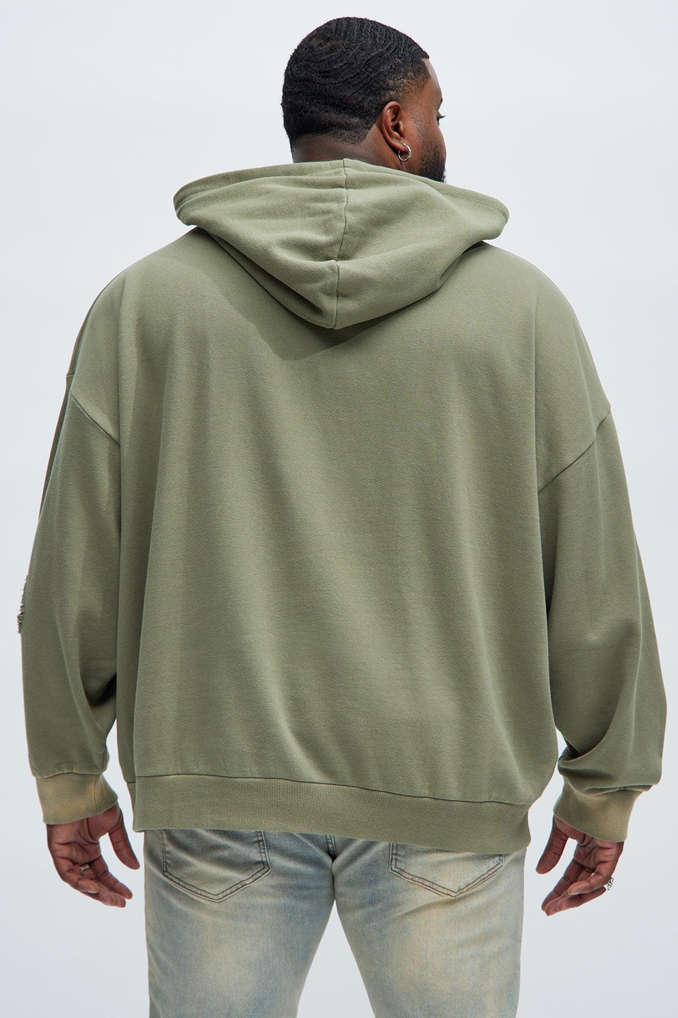 Tyson Brushed Oversized Hoodie - Olive Product Image
