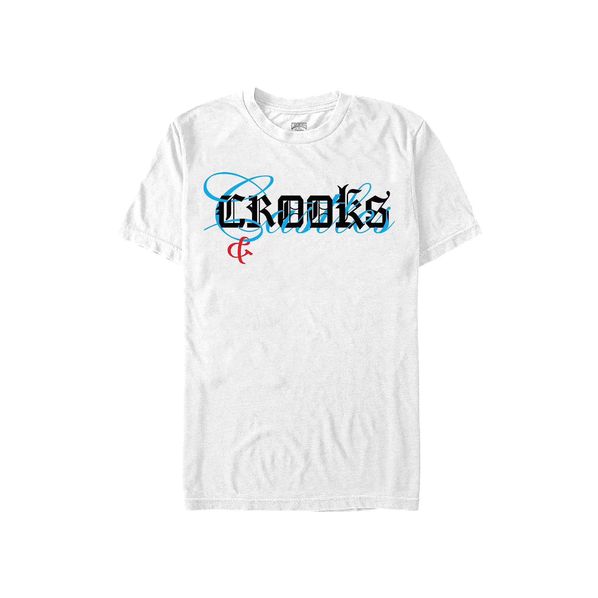 Men's Crooks And Castle Mixed Font Title Logo Graphic Tee,  Product Image