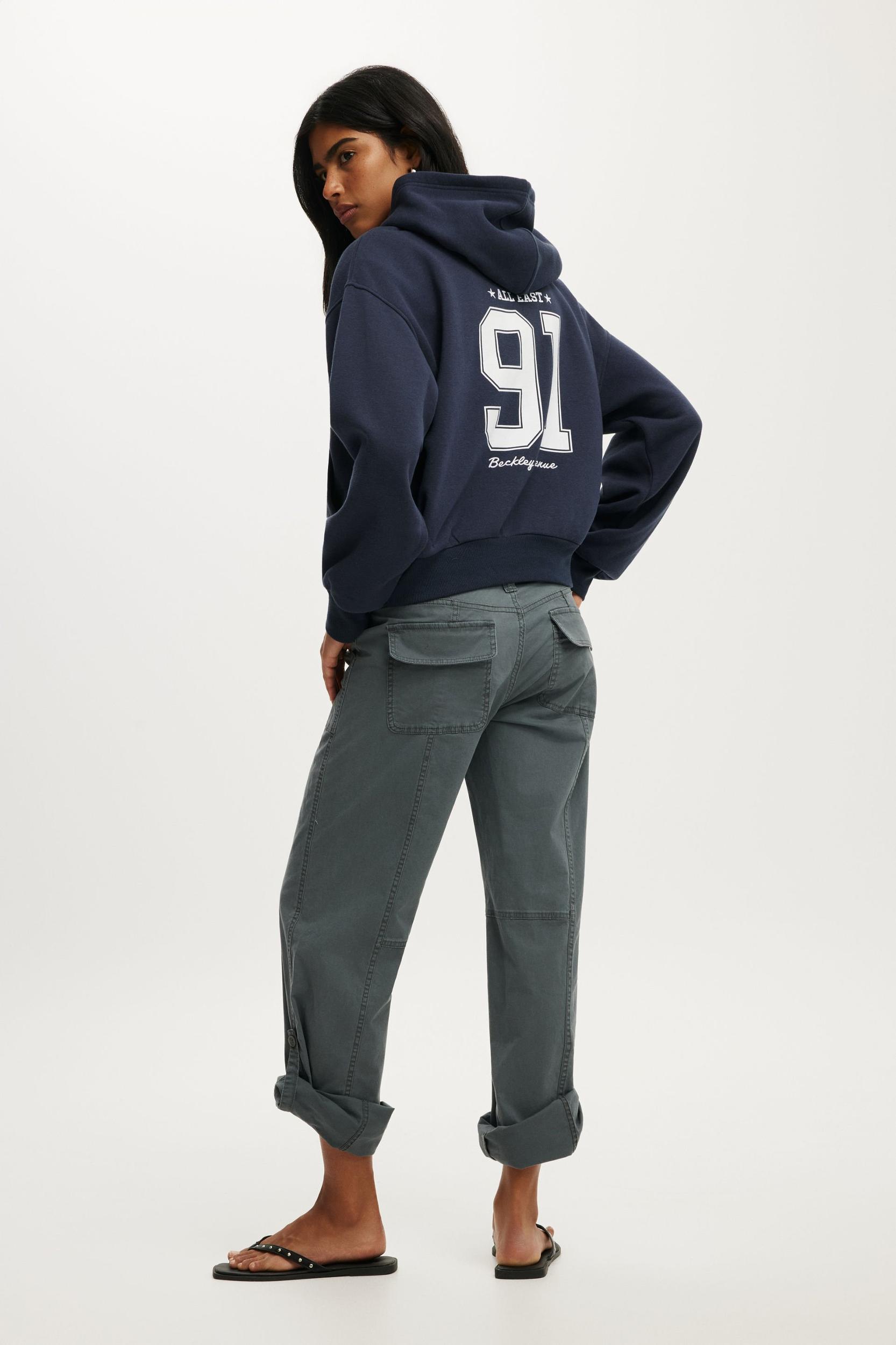 Graphic Boxy Fleece Hoodie Product Image