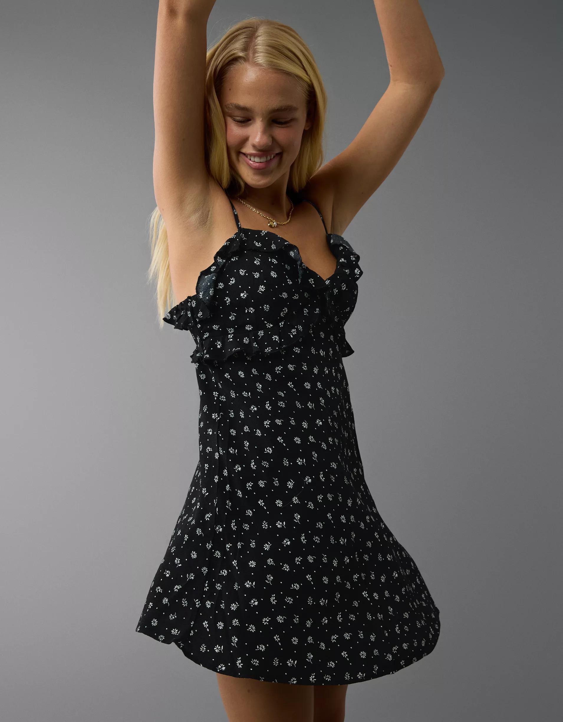 AE Ruffle Mini Slip Dress Product Image