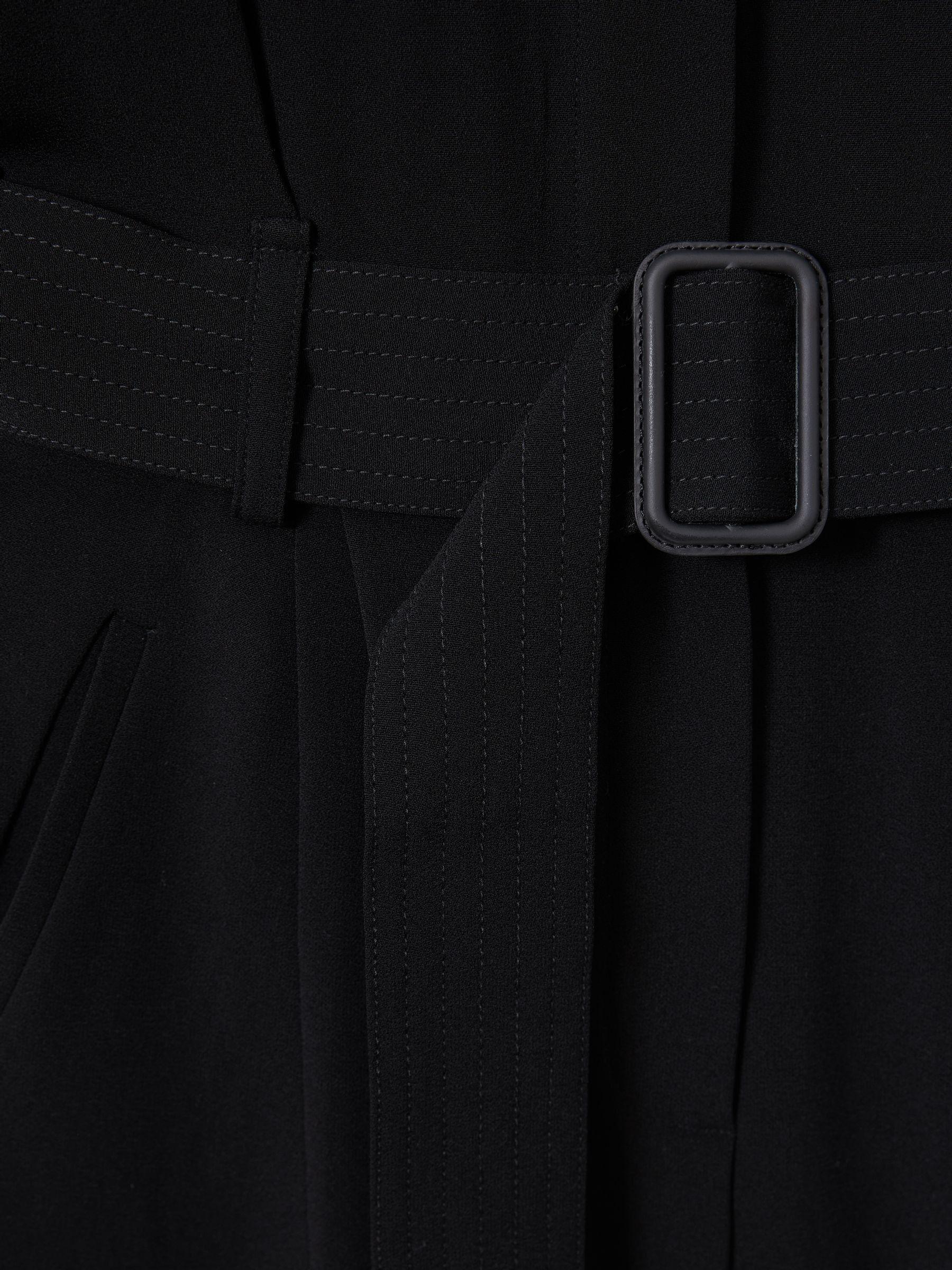 Atelier Belted Crepe Jumpsuit in Black Product Image