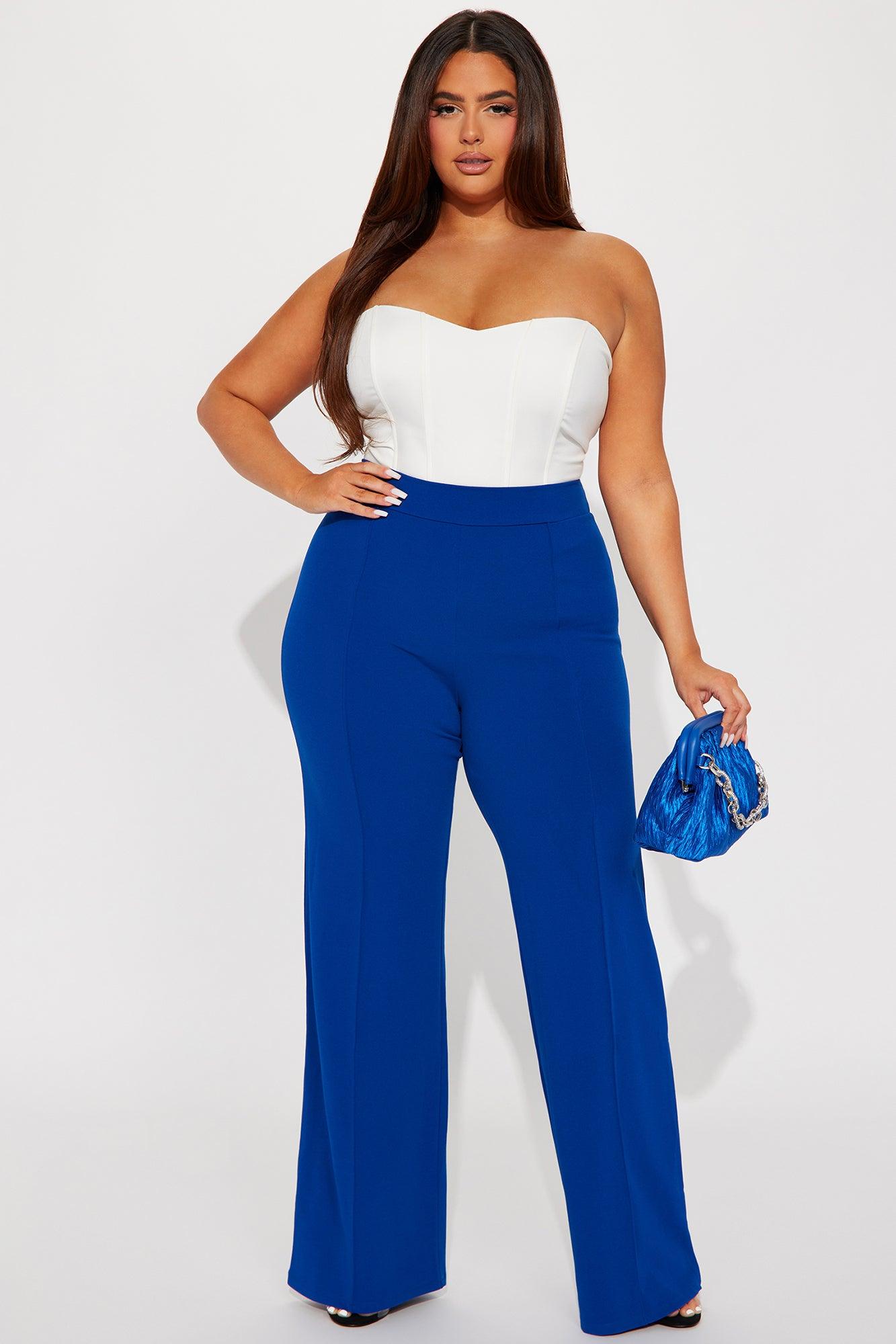 Victoria High Waisted Dress Pants - Royal Product Image