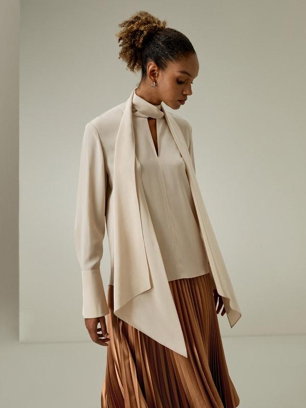 Silk Statement Blouse Product Image