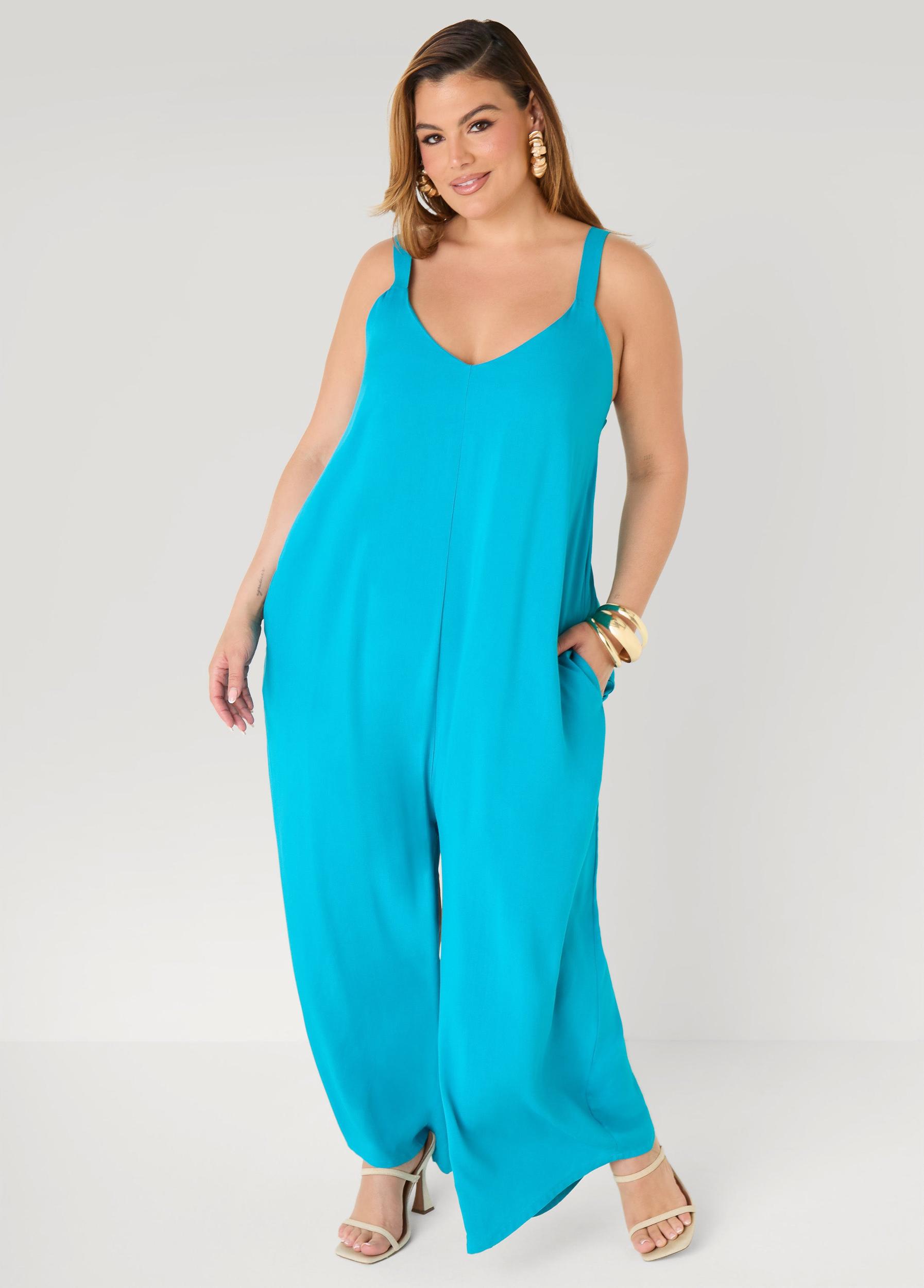 Woven Wide Leg Jumpsuit Product Image