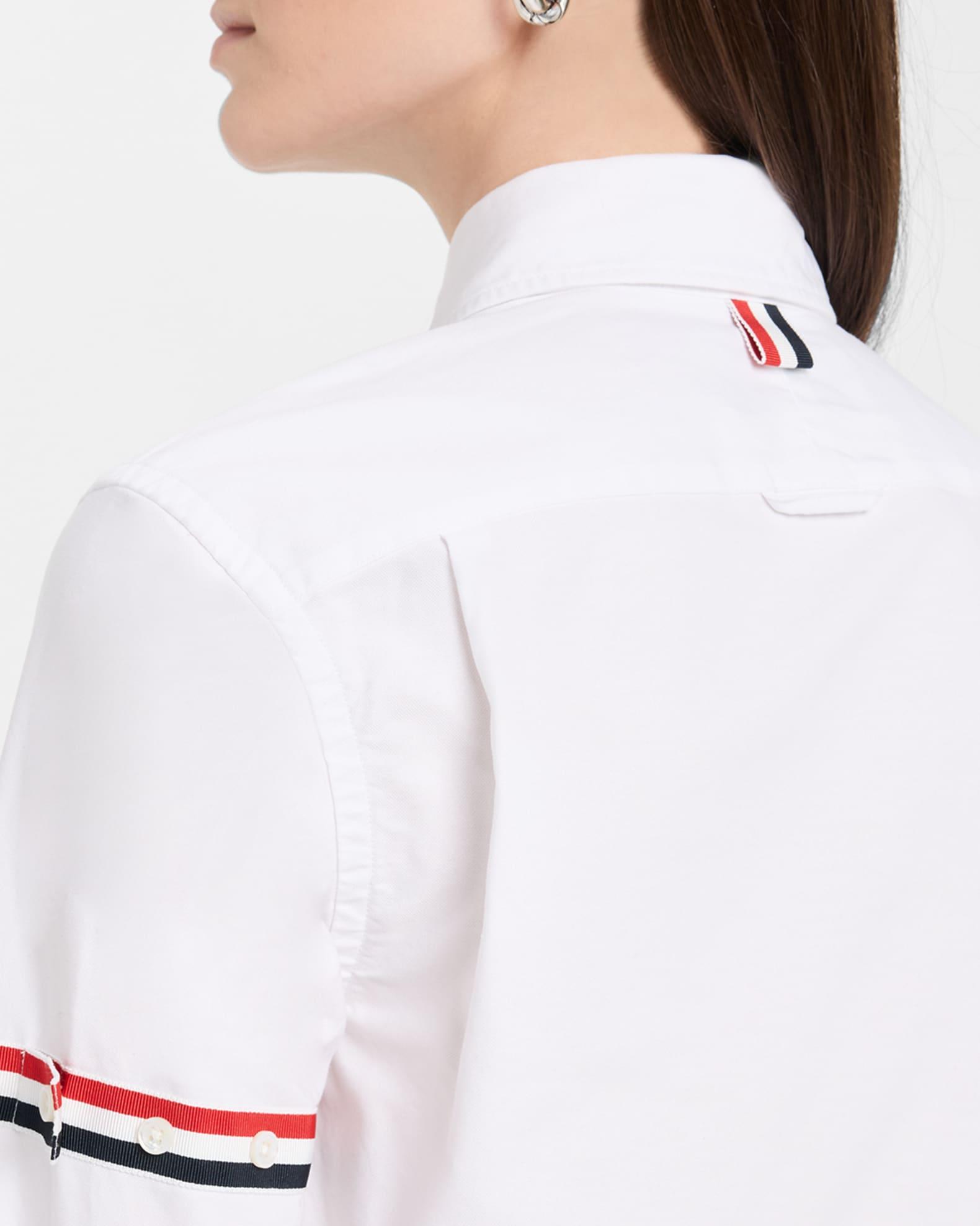 Classic Cropped Round Collar Shirt Product Image