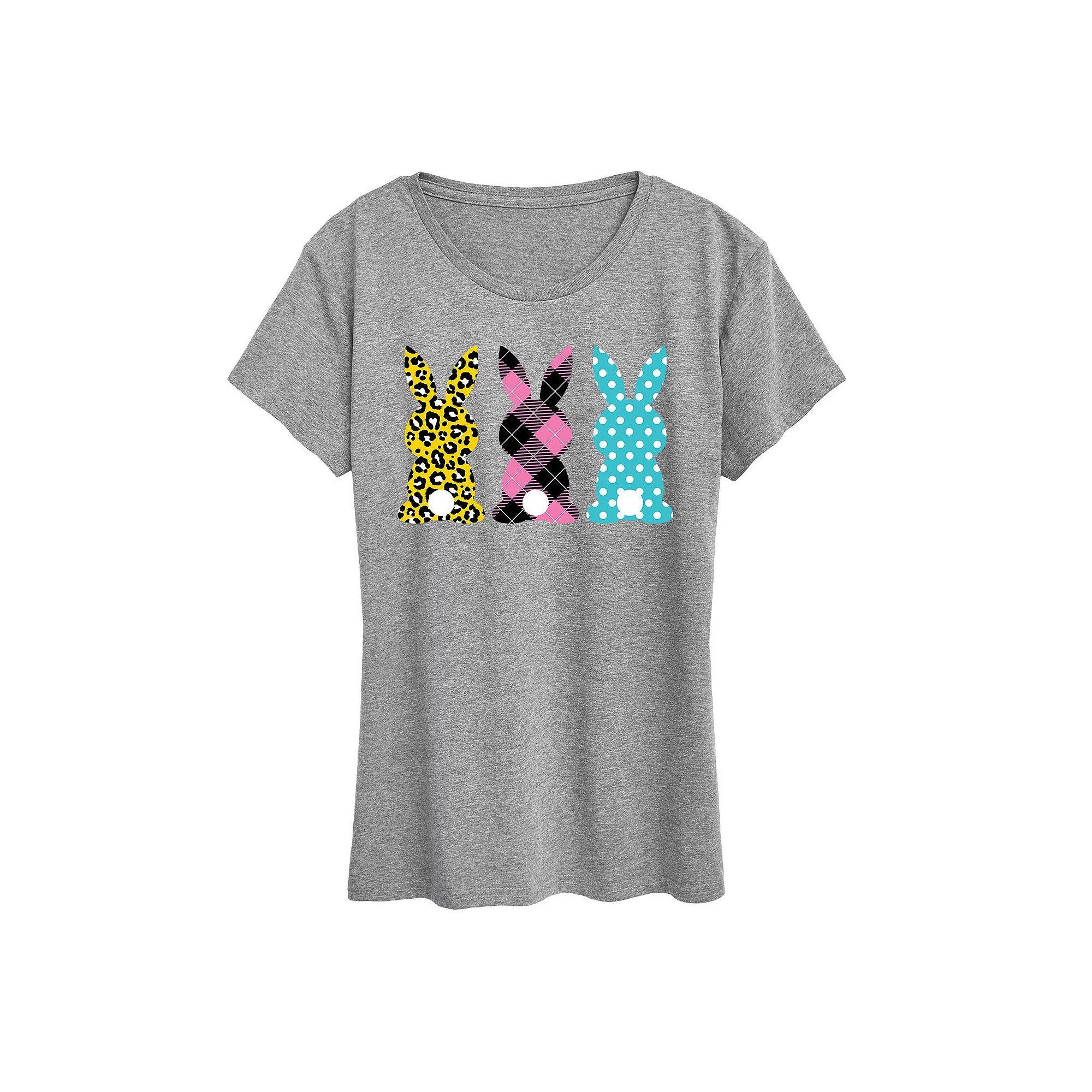 Women's Patterned Bunnies Graphic Tee,  Product Image