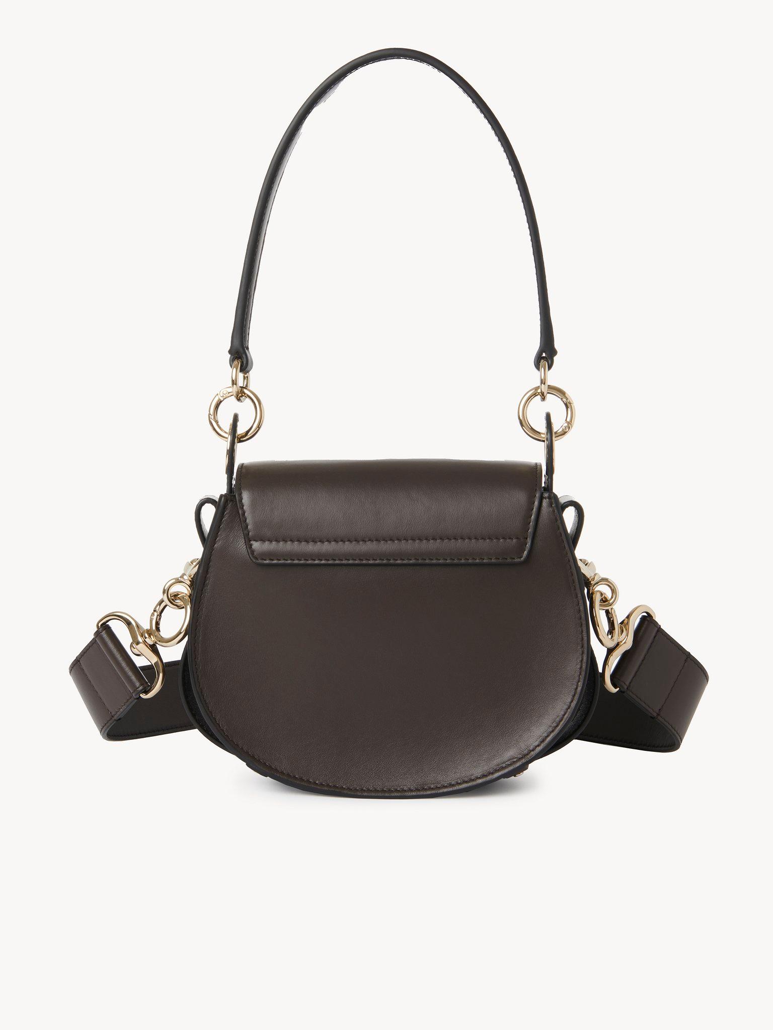 Small Tess bag in shiny & suede leather Product Image