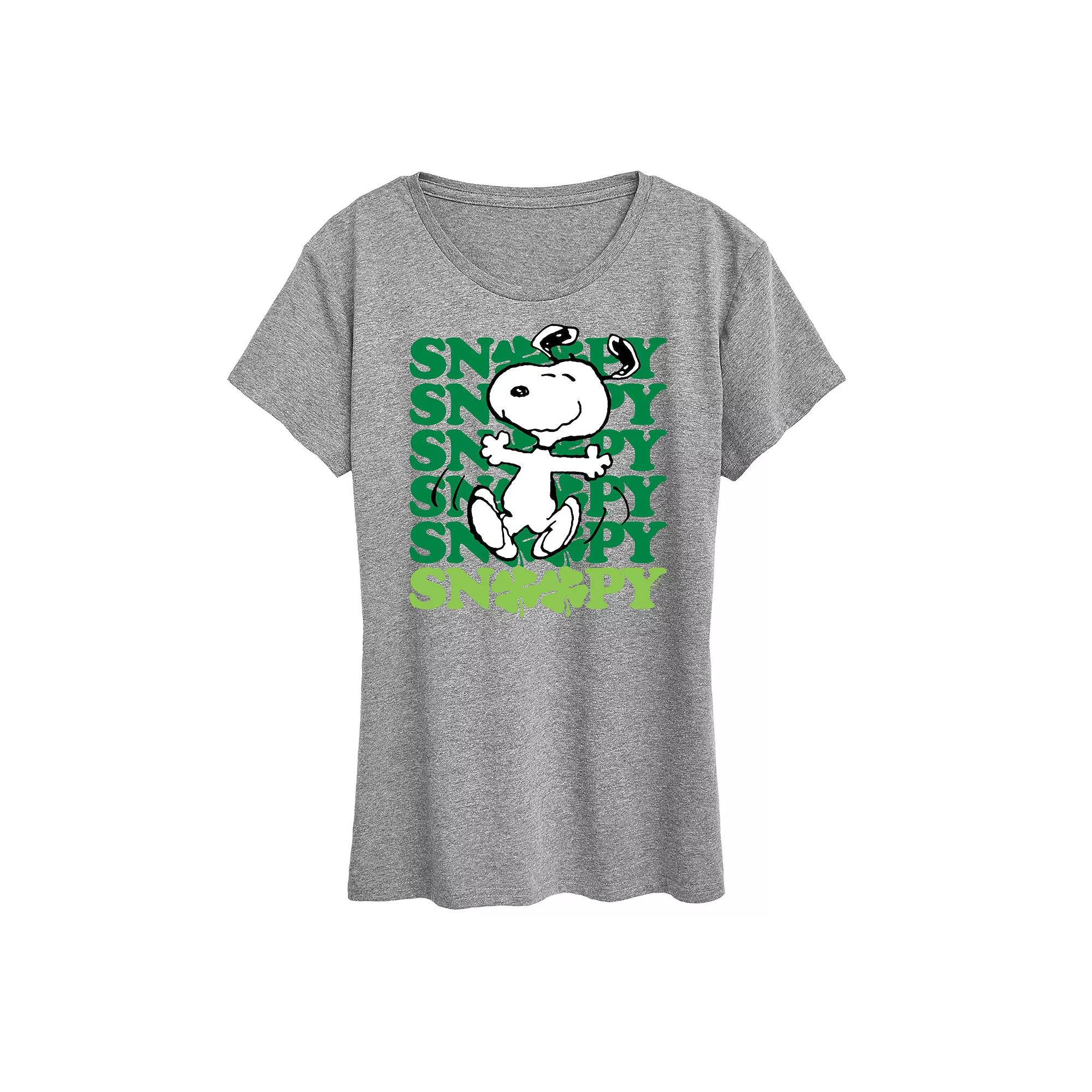 Women's Peanuts Snoopy Clover Dance Graphic Tee,  Product Image