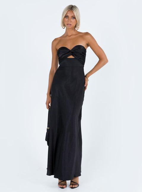Ahna Maxi Dress Black Product Image