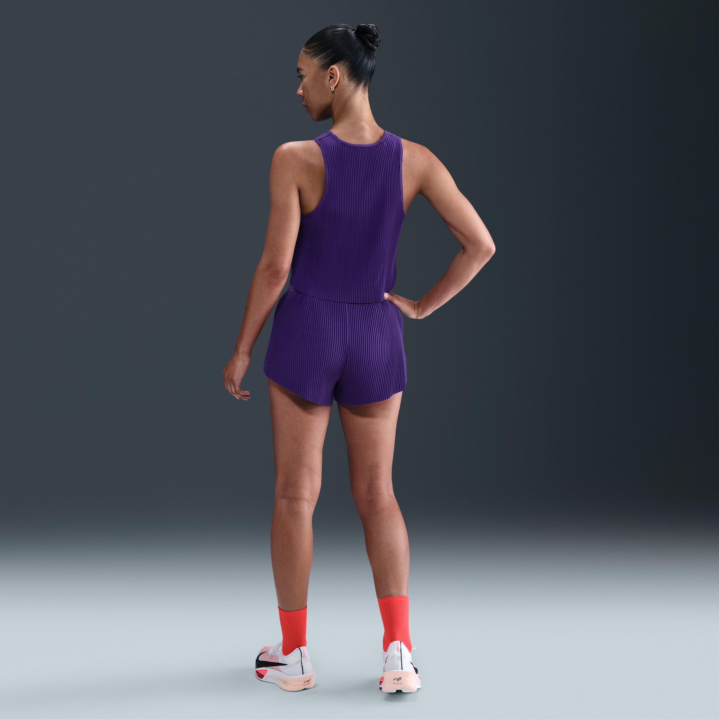 Nike Womens AeroSwift Dri-FIT ADV Mid-Rise 3 Brief-Lined Running Shorts | FN2328-547 Product Image